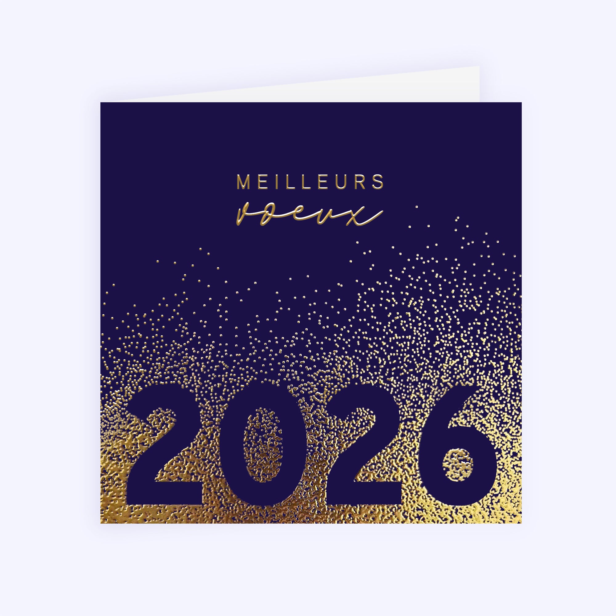 Paillettes d’Or 2027 | Vœux professionnels • Carte de voeux dorure • Carré double photo N° 1