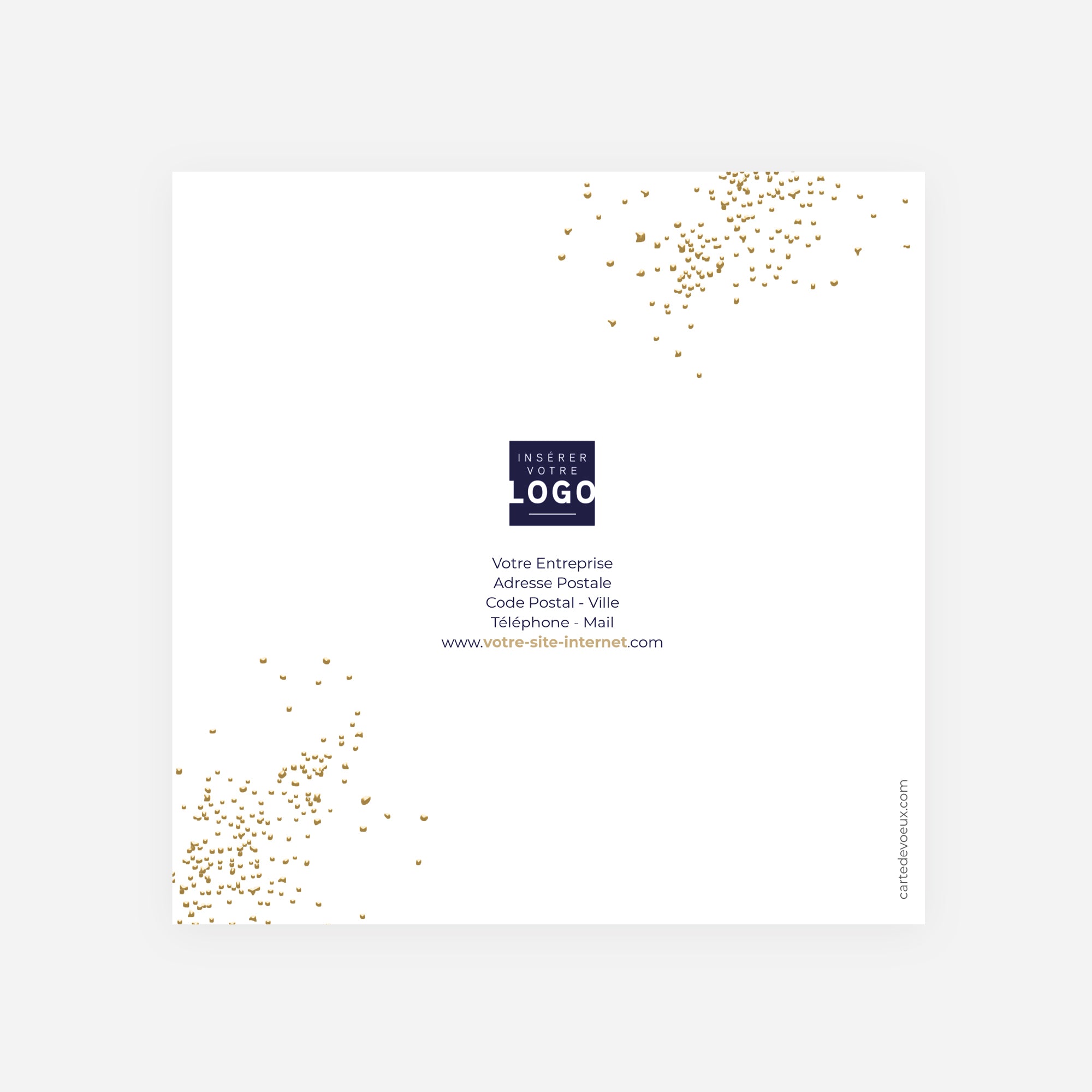 Paillettes d’Or 2027 | Vœux professionnels • Carte de voeux dorure • Carré double photo N° 3