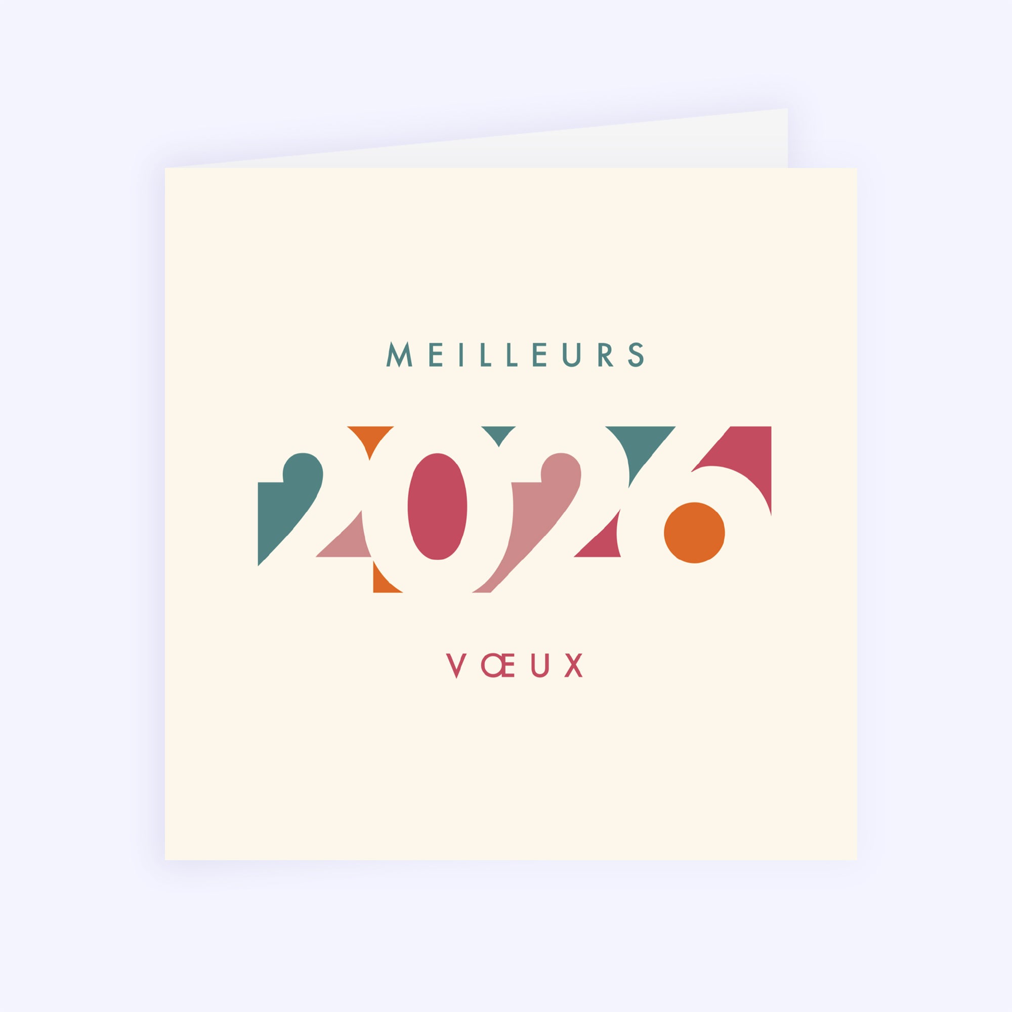 Polychromie | Vœux professionnels • Carte de voeux • Carré double photo N° 1