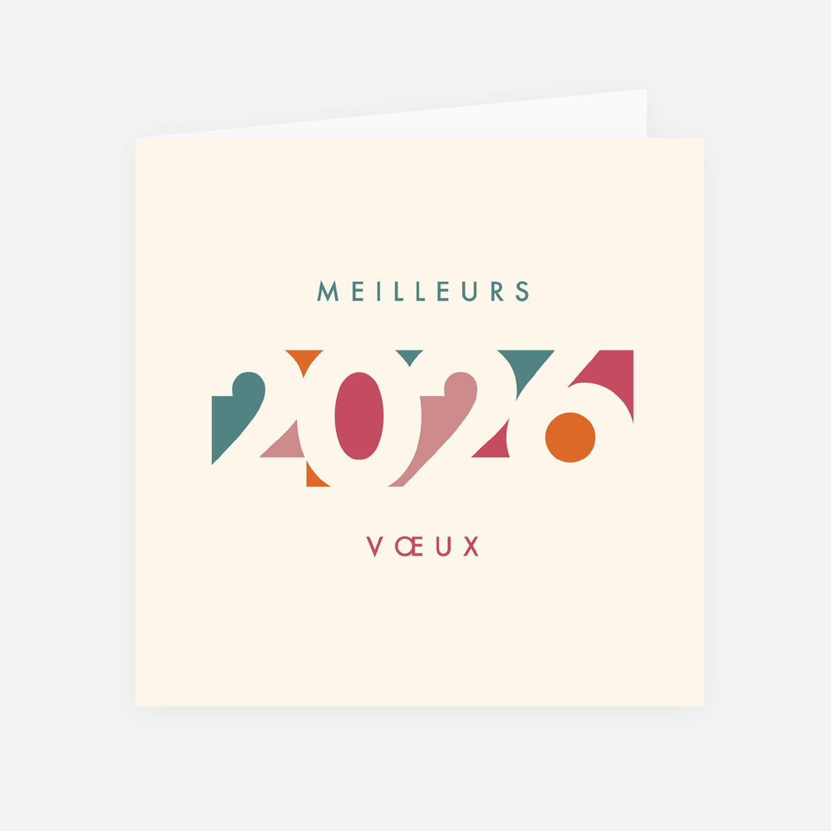 Polychromie | Vœux professionnels • Carte de voeux • Carré double photo N° 1