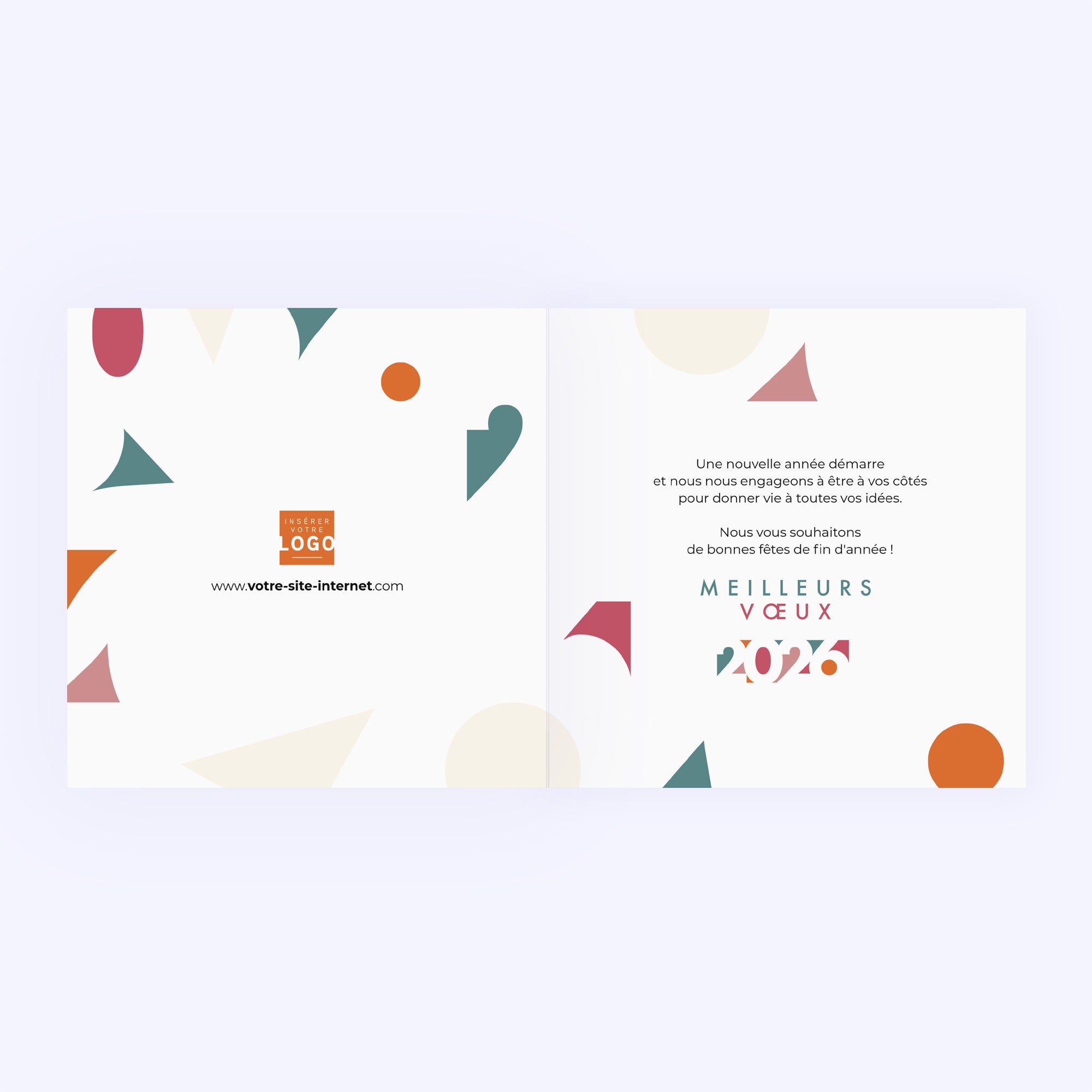 Polychromie | Vœux professionnels • Carte de voeux • Carré double photo N° 2