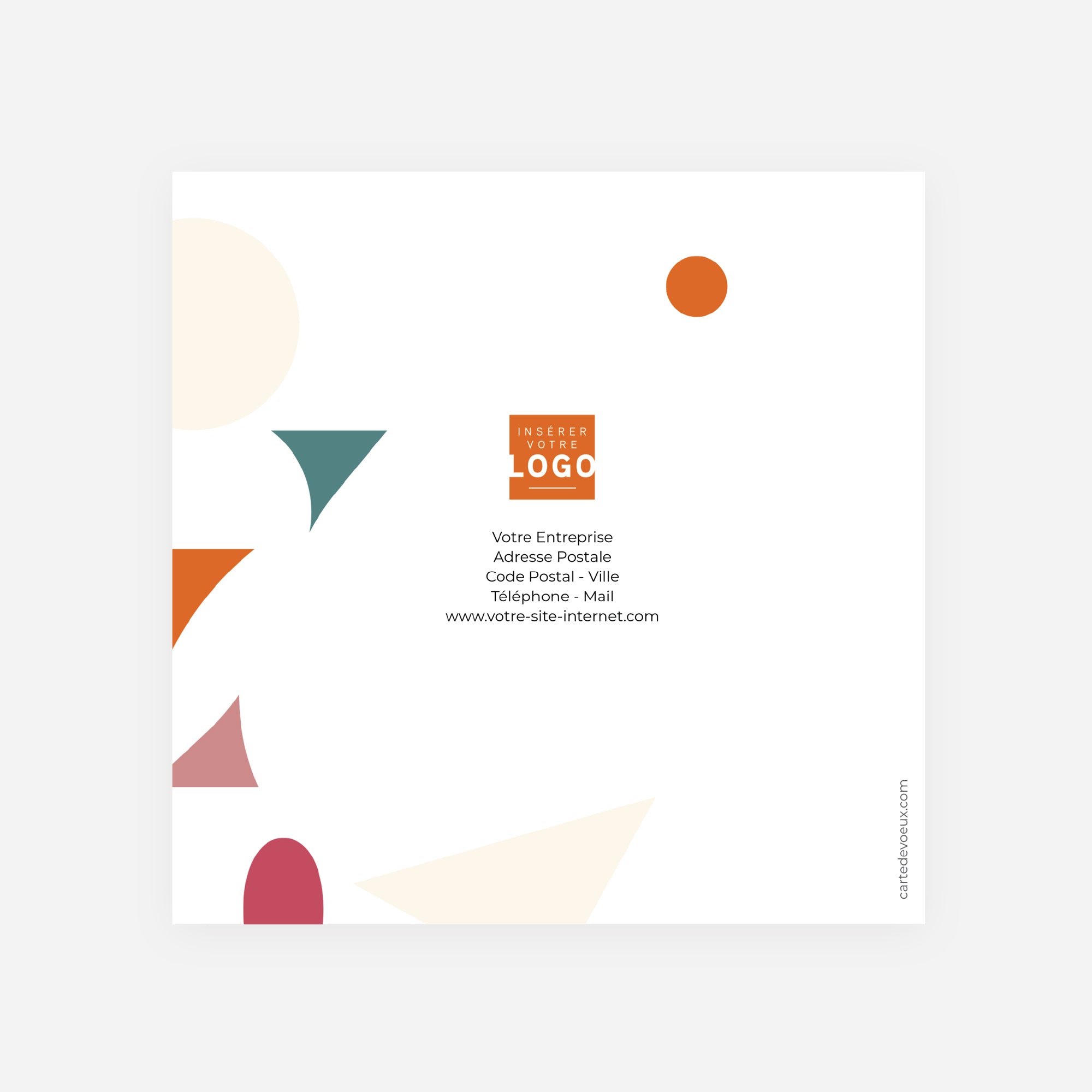 Polychromie | Vœux professionnels • Carte de voeux • Carré double photo N° 3