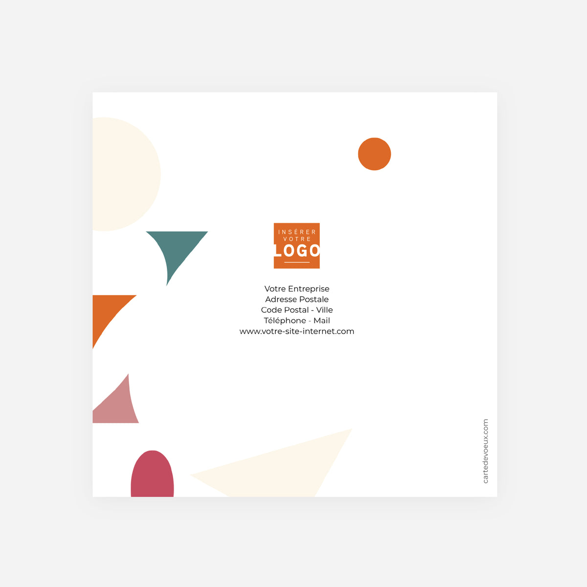 Polychromie | Vœux professionnels • Carte de voeux • Carré double photo N° 3