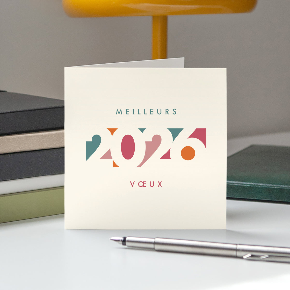 Polychromie | Vœux professionnels • Carte de voeux • Carré double photo N° 5