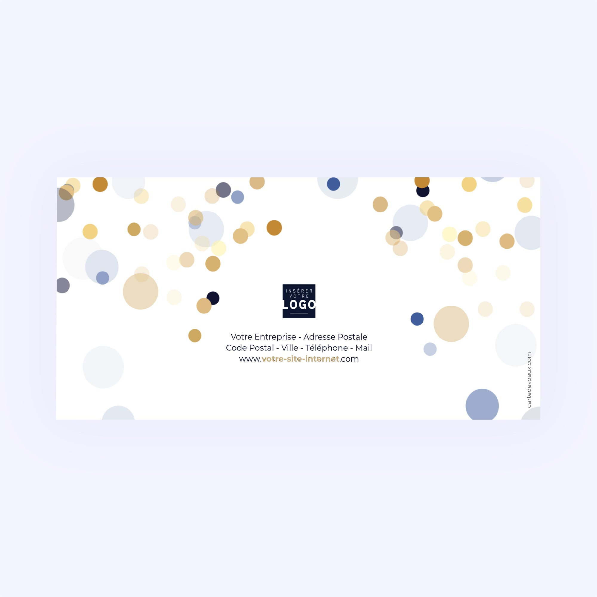 Prestige en Or | Vœux professionnels • Carte de voeux dorure • Rectangle double photo N° 3