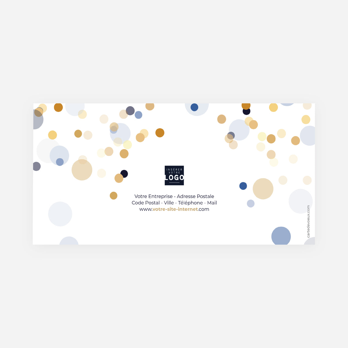 Prestige en Or | Vœux professionnels • Carte de voeux dorure • Rectangle double photo N° 3