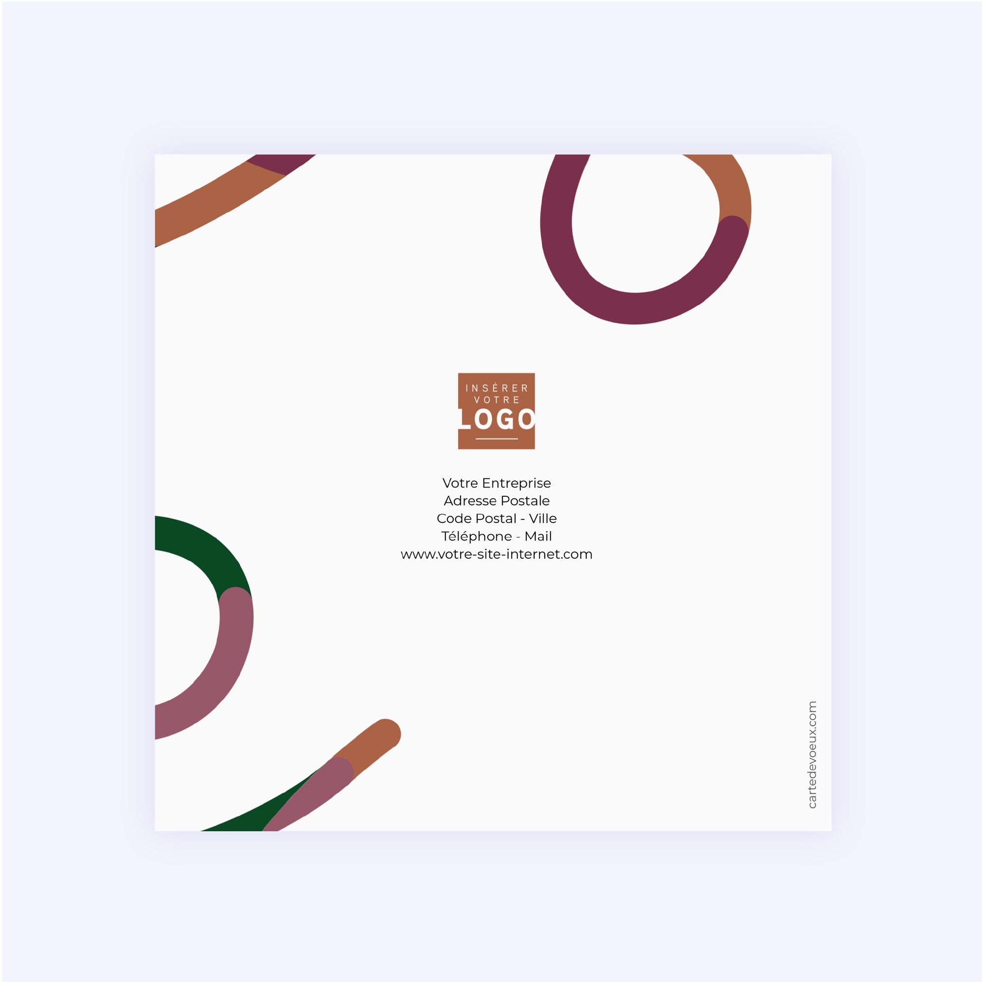 Courbe Continue | Vœux professionnels • Carte de voeux • Carré double photo N° 3