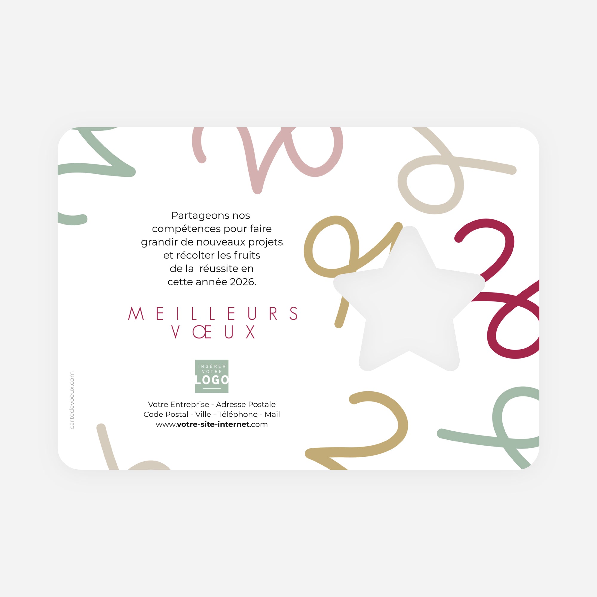 Répétition chromatique | Vœux professionnels • Carte de voeux • Horizontal étoile photo N° 2