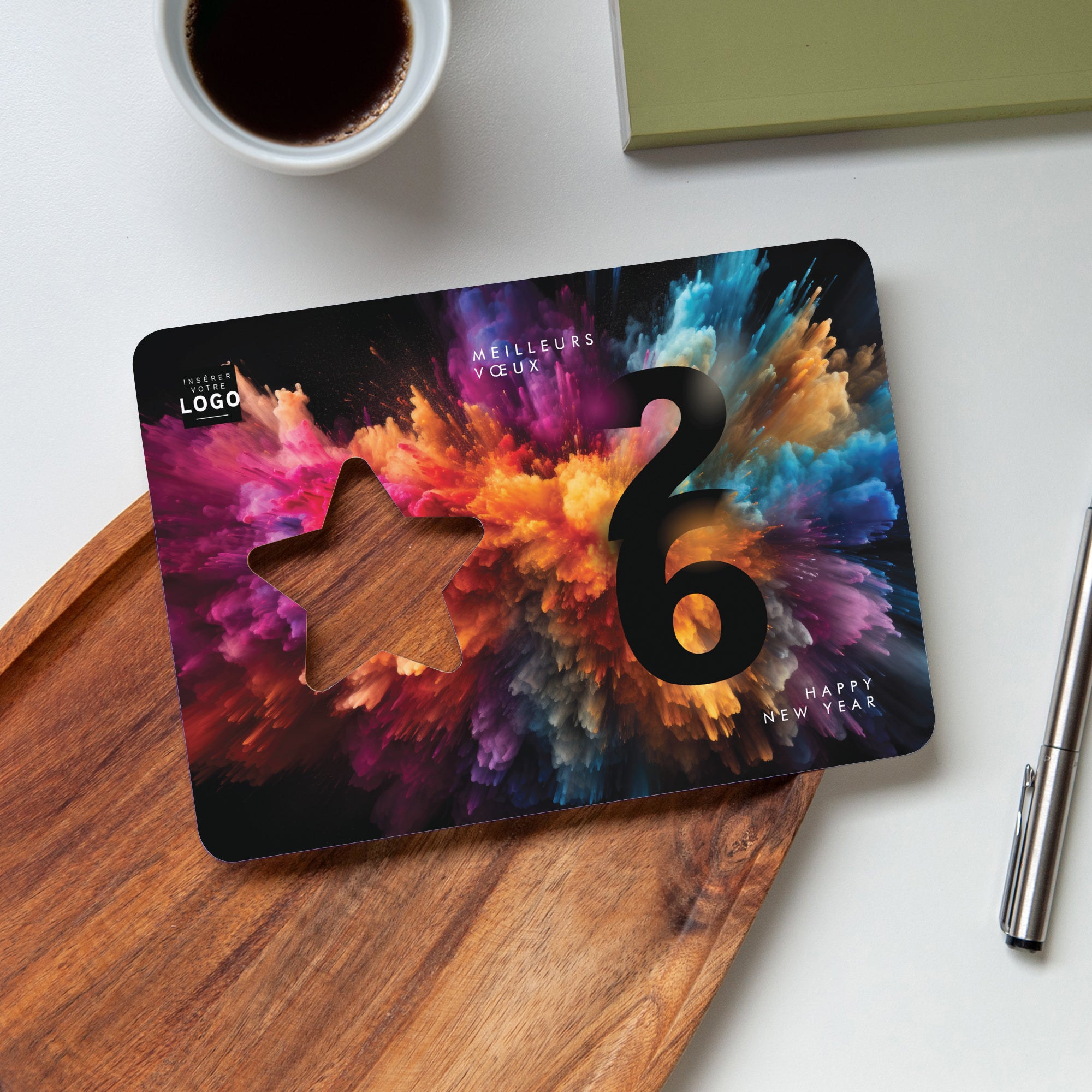 Explosion Chromatique | Vœux professionnels • Carte de voeux • Horizontal étoile photo N° 4