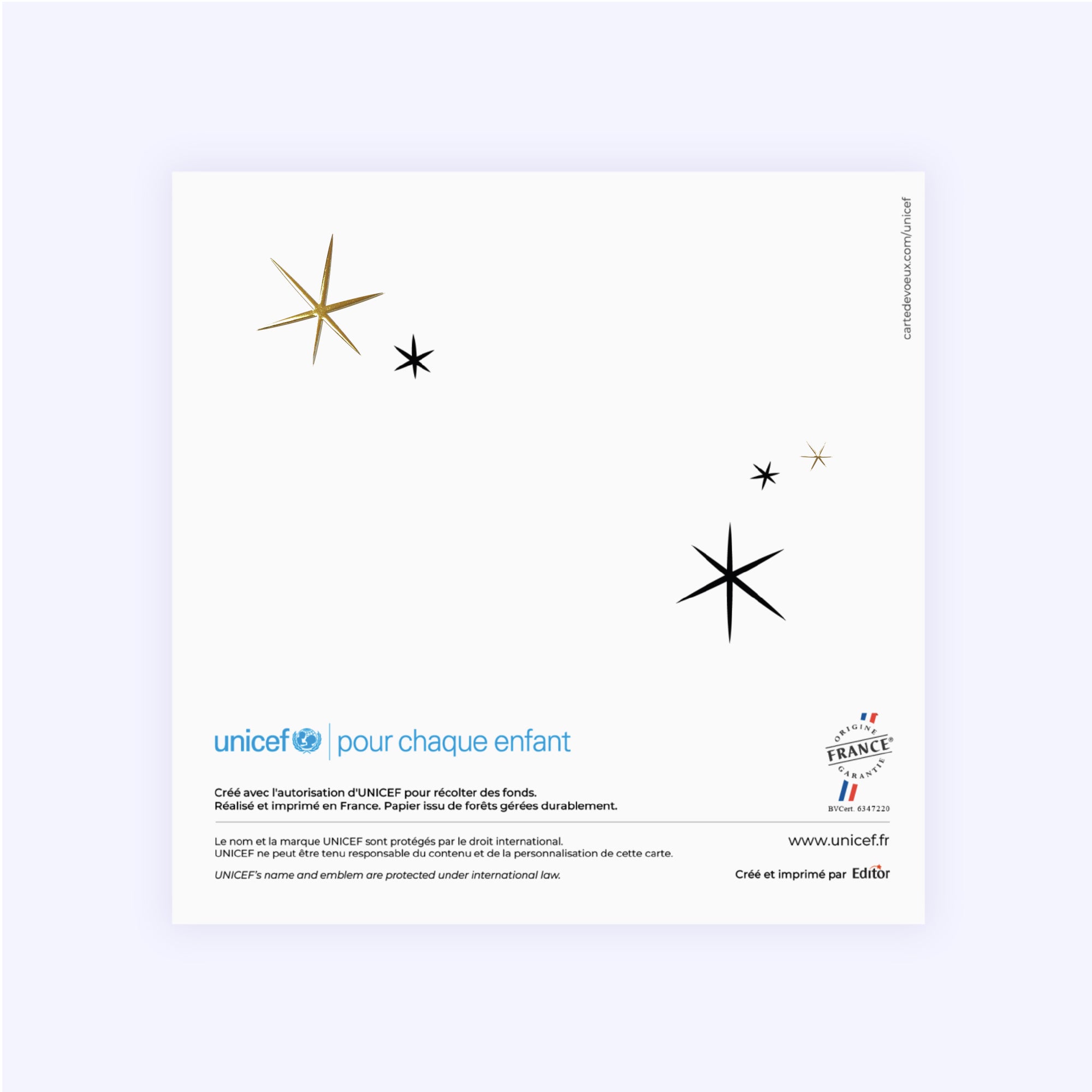 Vœux intemporels | Vœux professionnels • Carte de voeux dorure • Carré double photo N° 3