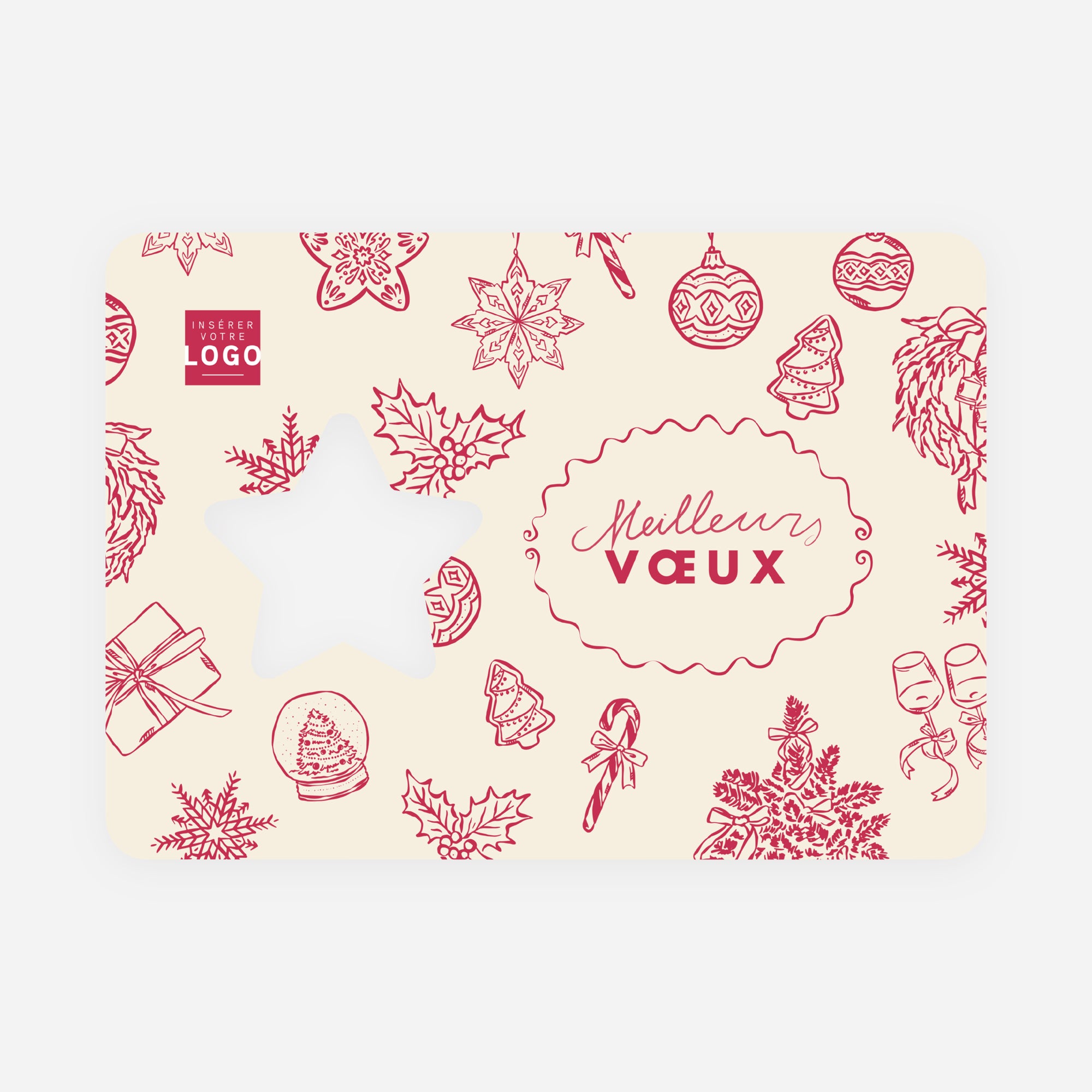 La magie de Noël | Vœux professionnels • Carte de voeux • Horizontal étoile photo N° 1