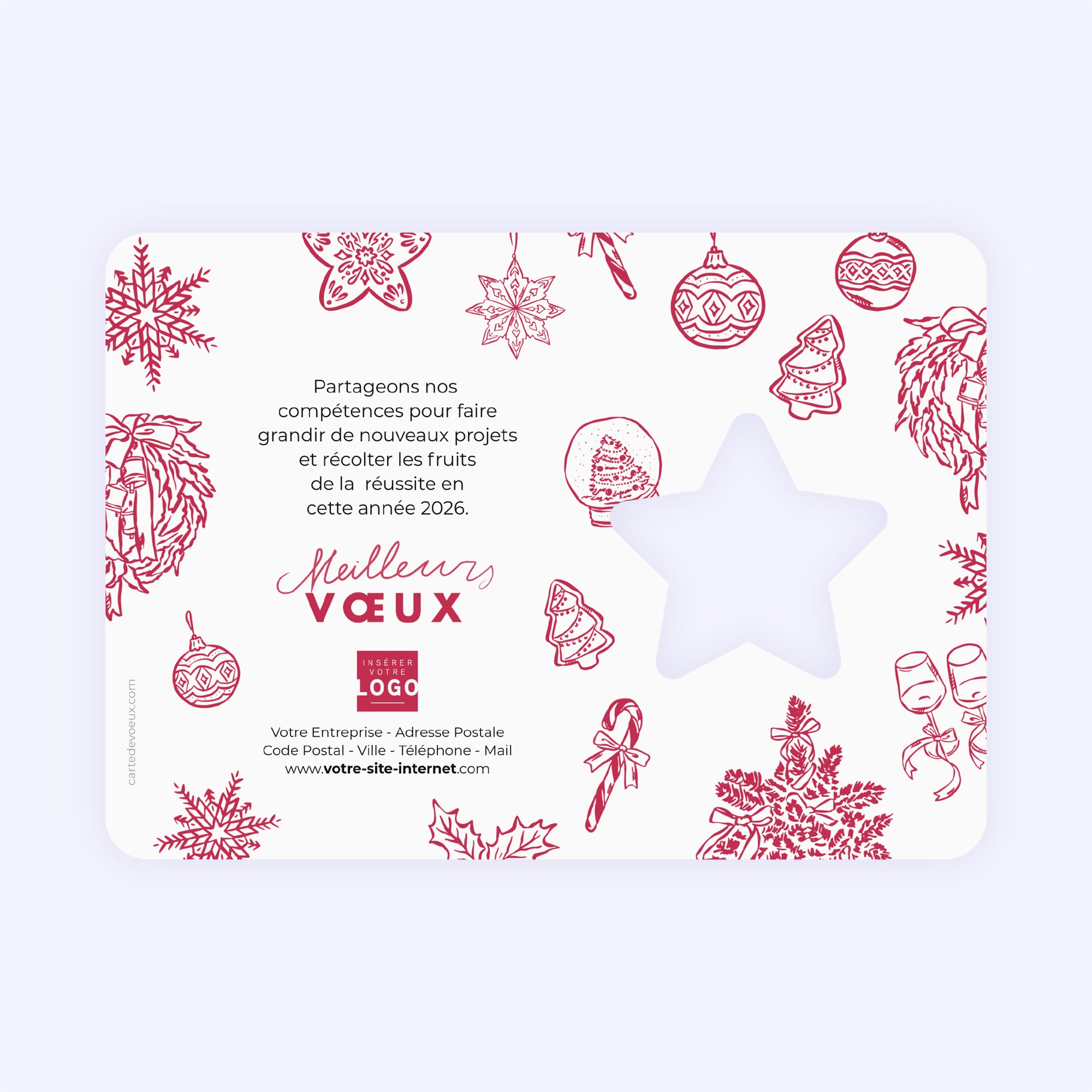 La magie de Noël | Vœux professionnels • Carte de voeux • Horizontal étoile photo N° 2