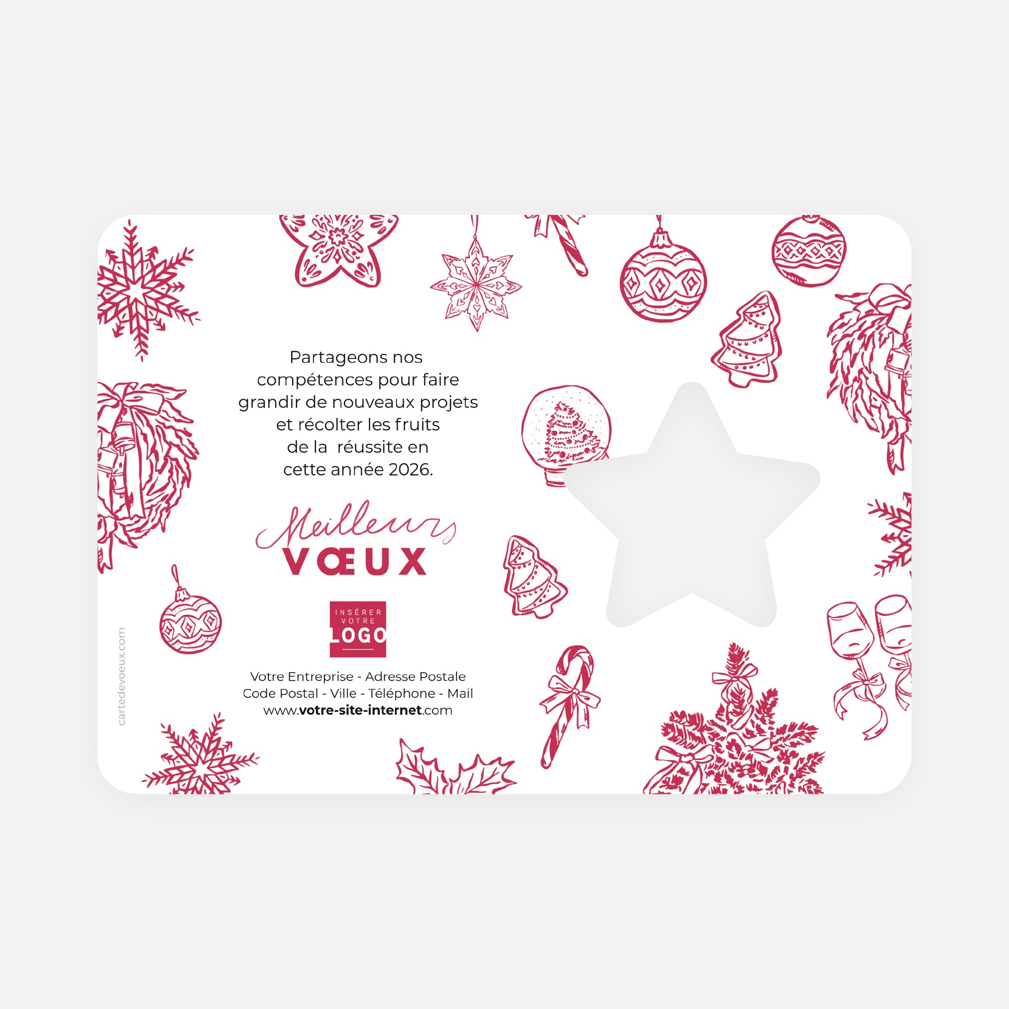 La magie de Noël | Vœux professionnels • Carte de voeux • Horizontal étoile photo N° 2