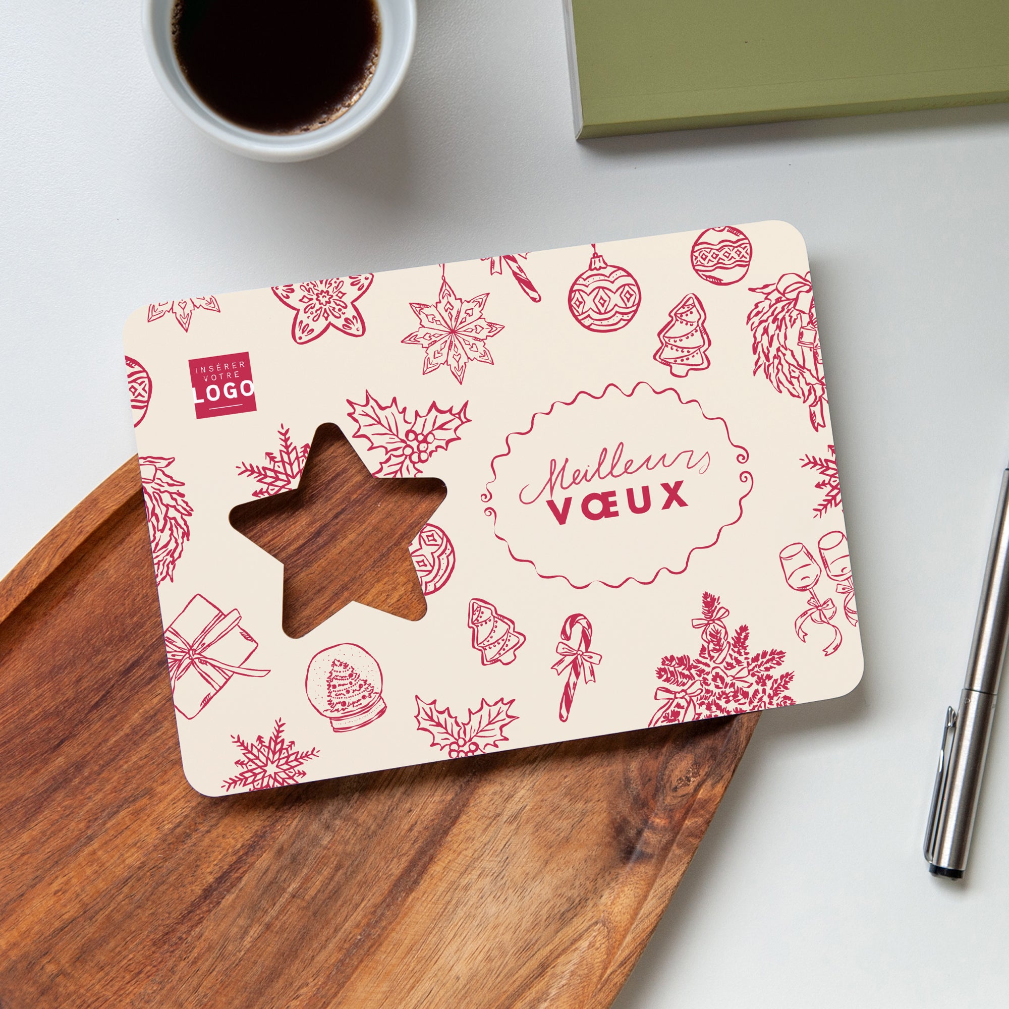 La magie de Noël | Vœux professionnels • Carte de voeux • Horizontal étoile photo N° 4