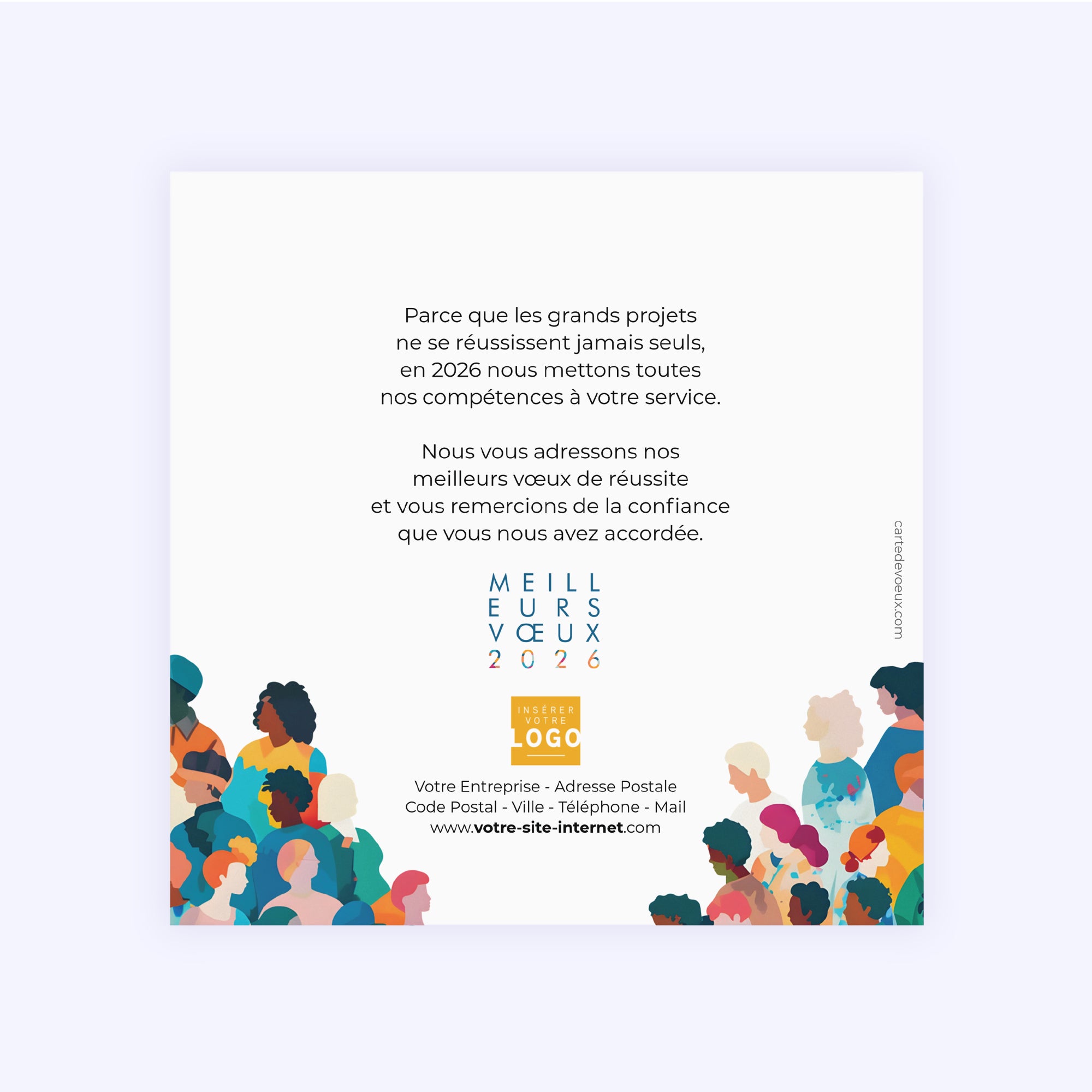 Différents, tous ensemble | Vœux professionnels • Carte de voeux • Carré photo N° 2