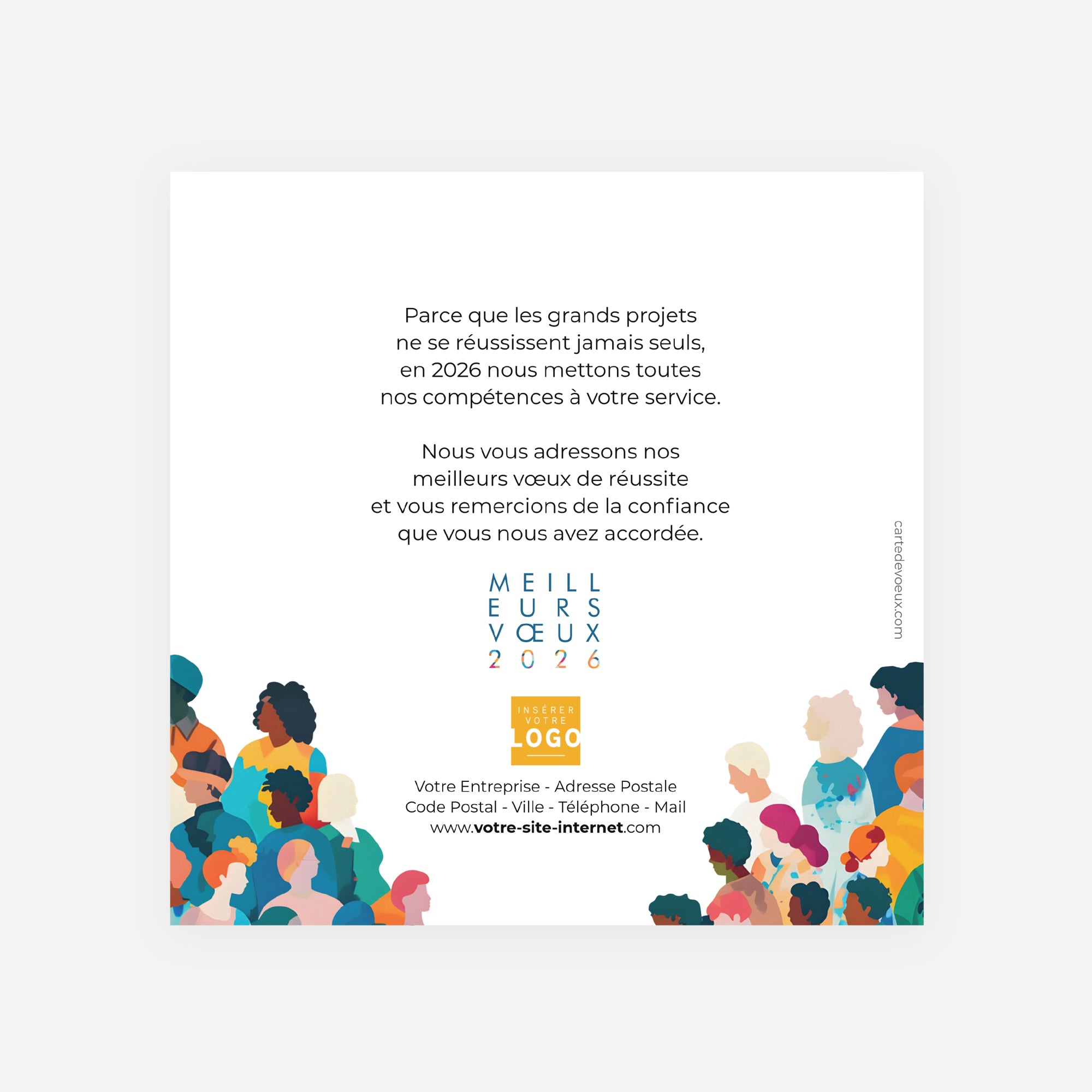 Différents, tous ensemble | Vœux professionnels • Carte de voeux • Carré photo N° 2