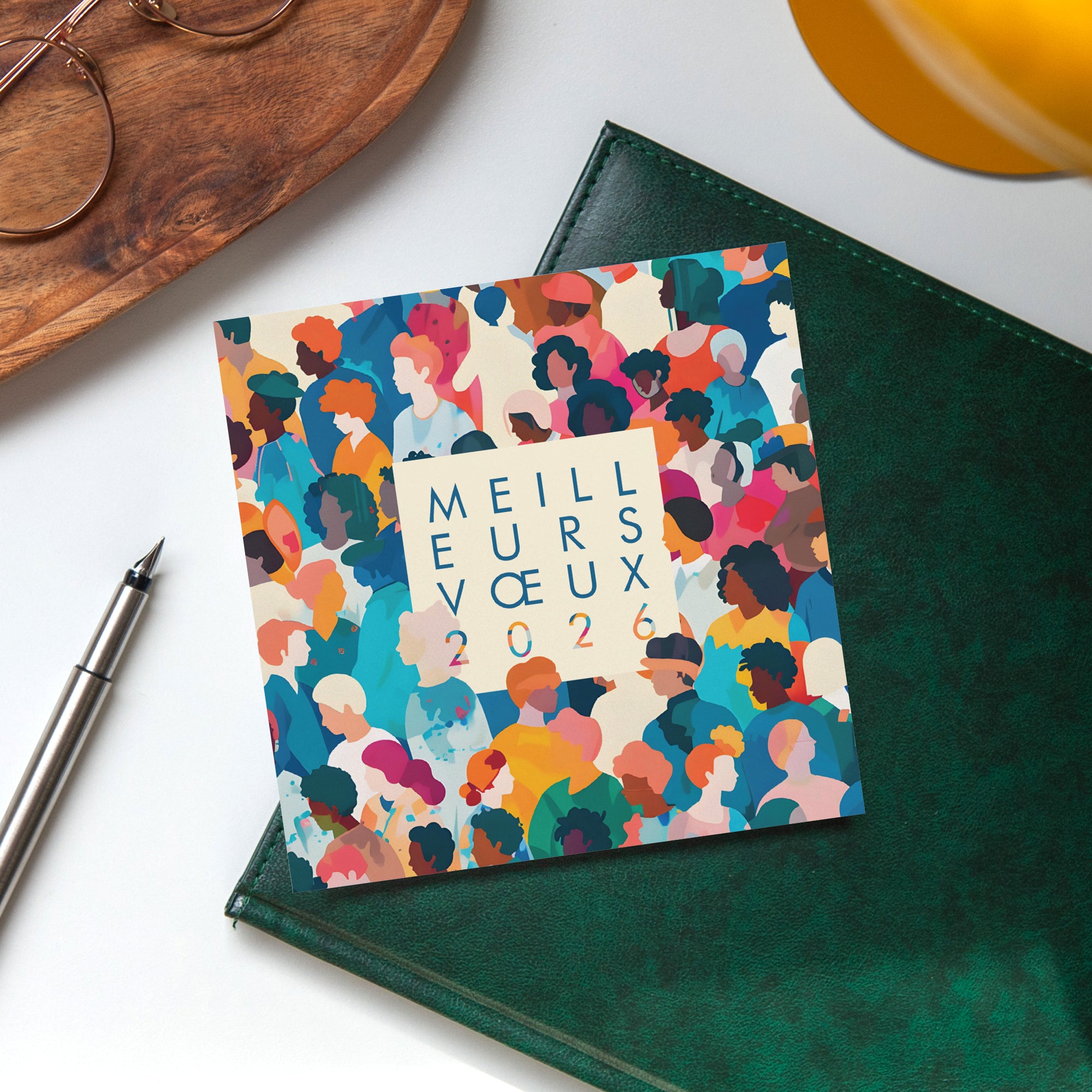 Différents, tous ensemble | Vœux professionnels • Carte de voeux • Carré photo N° 4