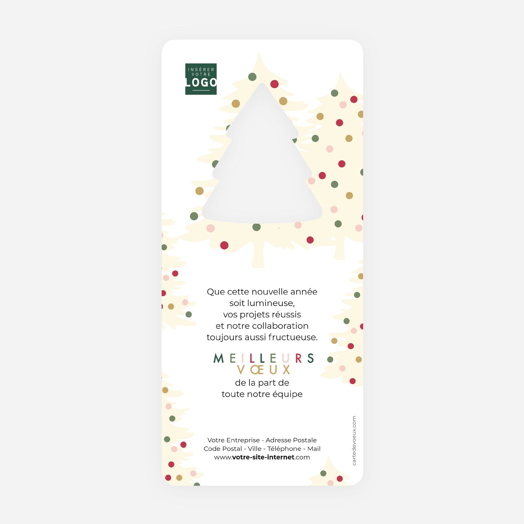 La danse des sapins | Vœux professionnels • Carte de voeux • Vertical sapin photo N° 2