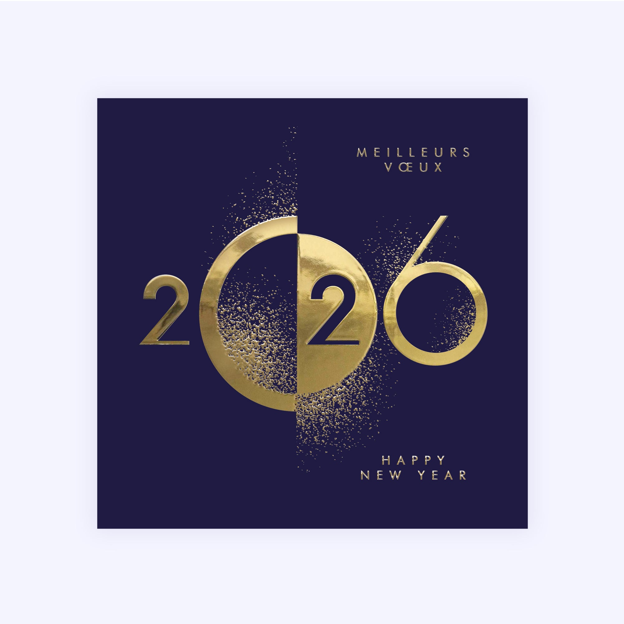 Sable d'Or | Vœux professionnels • Carte de voeux dorure • Carré photo N° 1