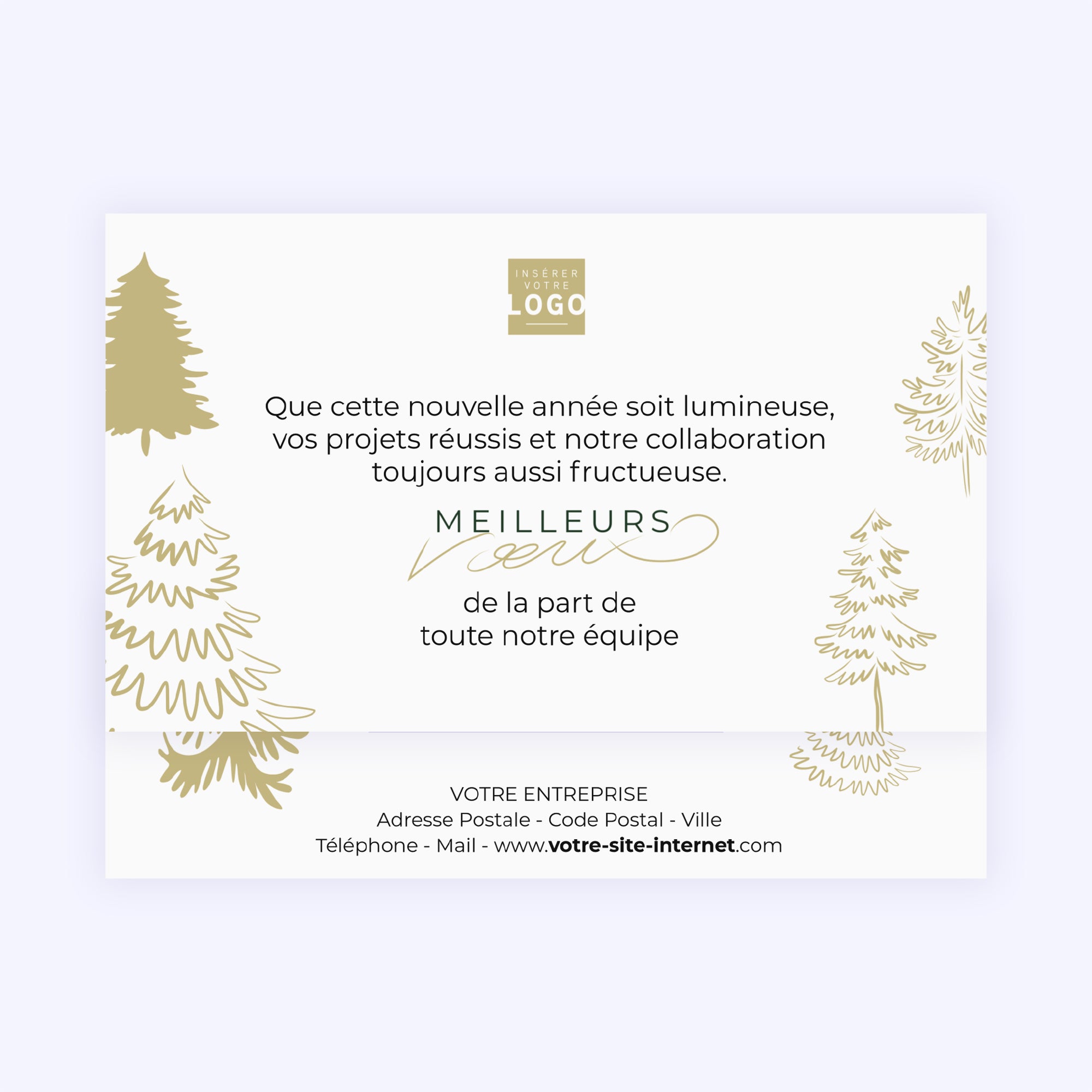 les sapins dorés | Vœux professionnels • Carte chocolats • Maxim's de Paris photo N° 4