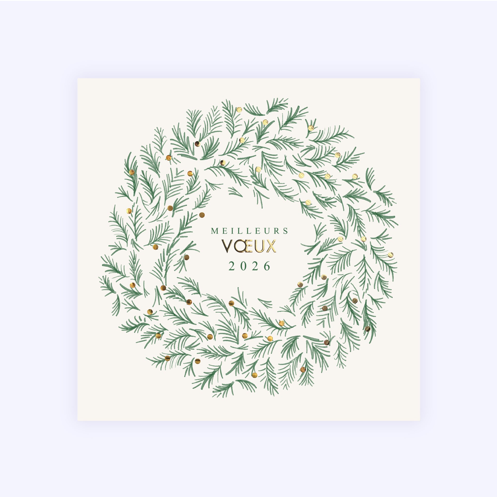 Winter’s crown | Vœux professionnels • Carte de voeux dorure • Carré photo N° 1