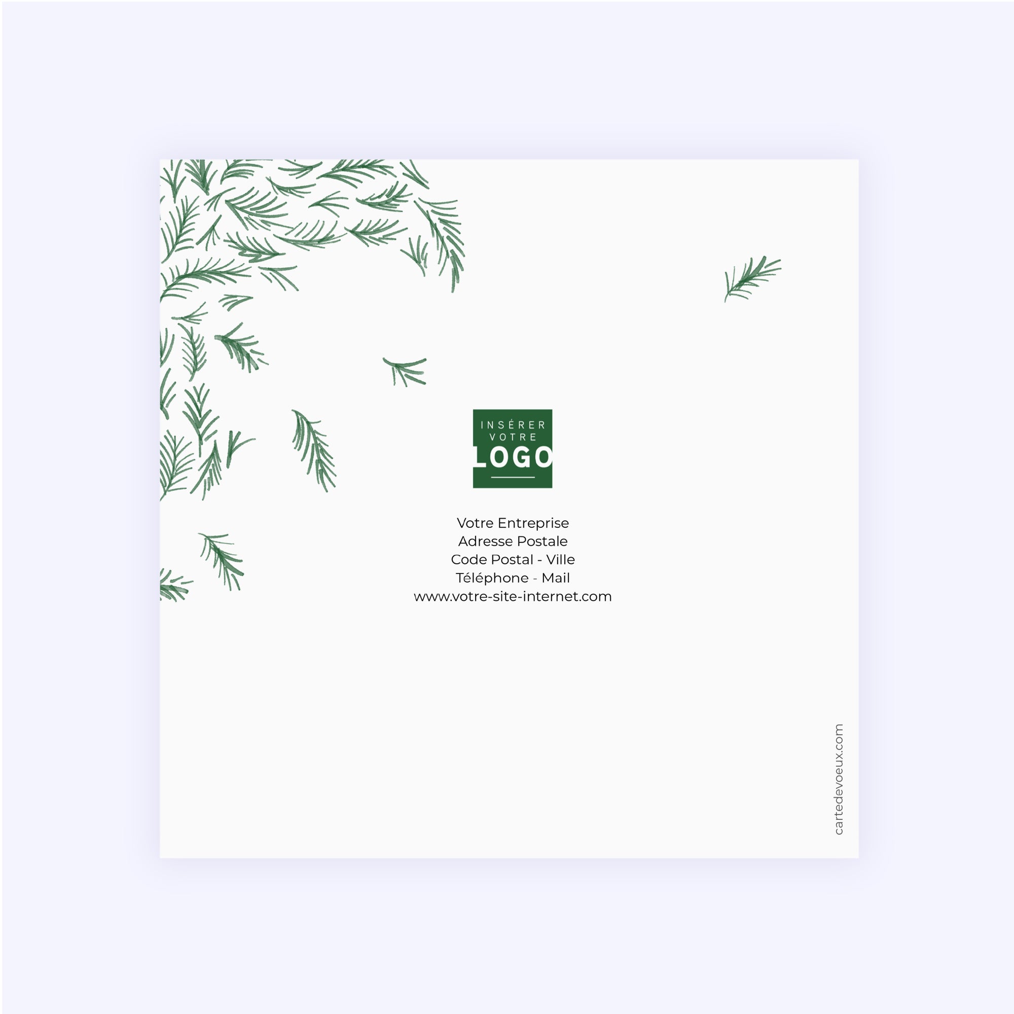 Winter’s crown | Vœux professionnels • Carte de voeux dorure • Carré double photo N° 3