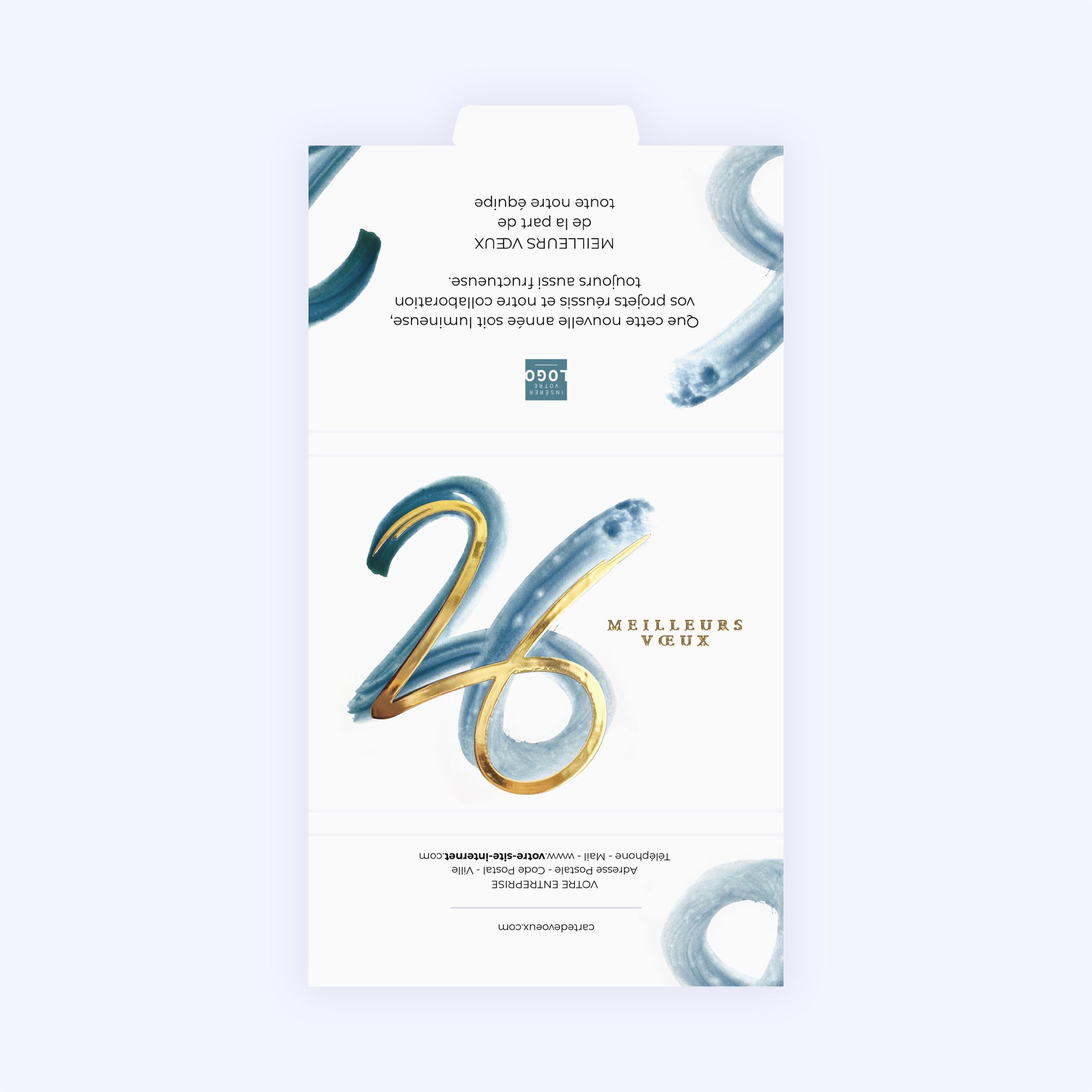 Gold and blue | Vœux professionnels • Carte chocolats • Maxim's de Paris photo N° 3