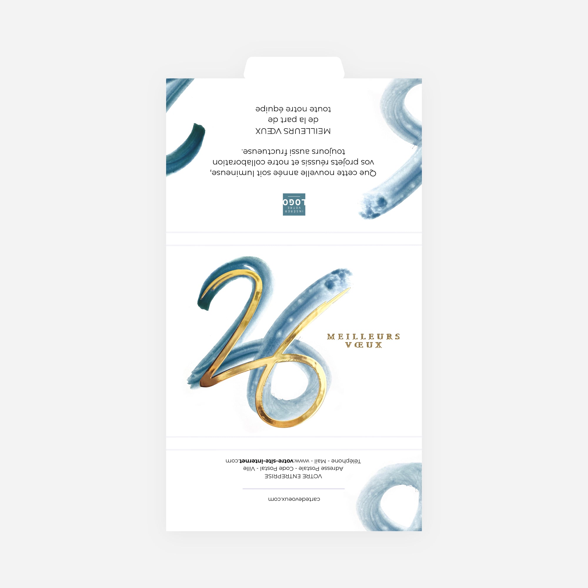 Gold and blue | Vœux professionnels • Boite chocolat personnalisée • Maxim's de Paris photo N° 3