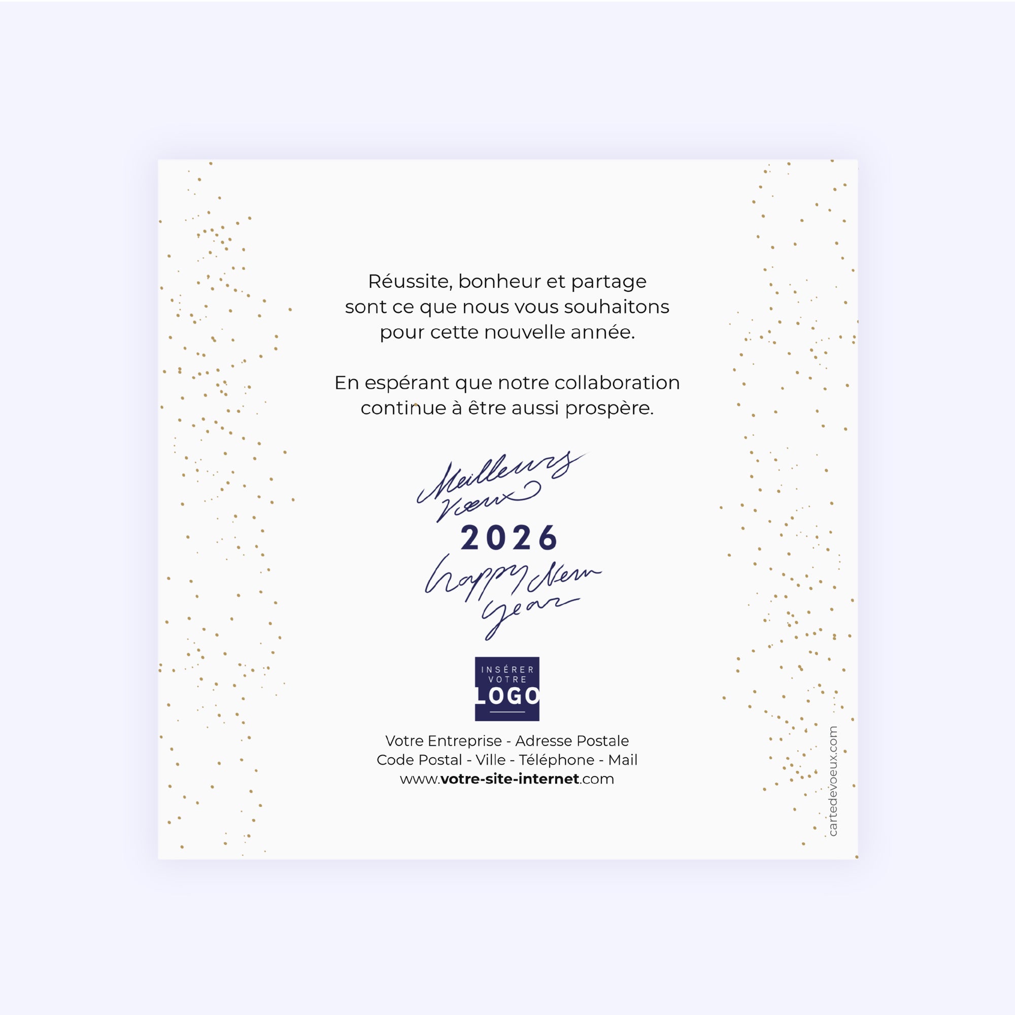 L’année étoilée | Vœux professionnels • Carte de voeux • Carré photo N° 2