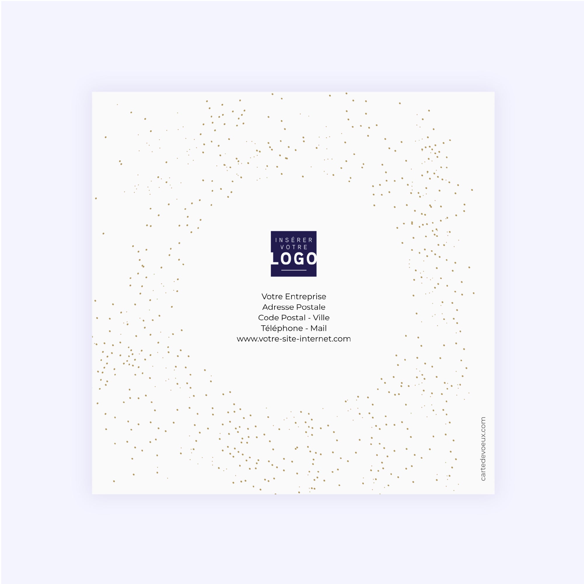 L’année étoilée | Vœux professionnels • Carte de voeux dorure • Carré double photo N° 3