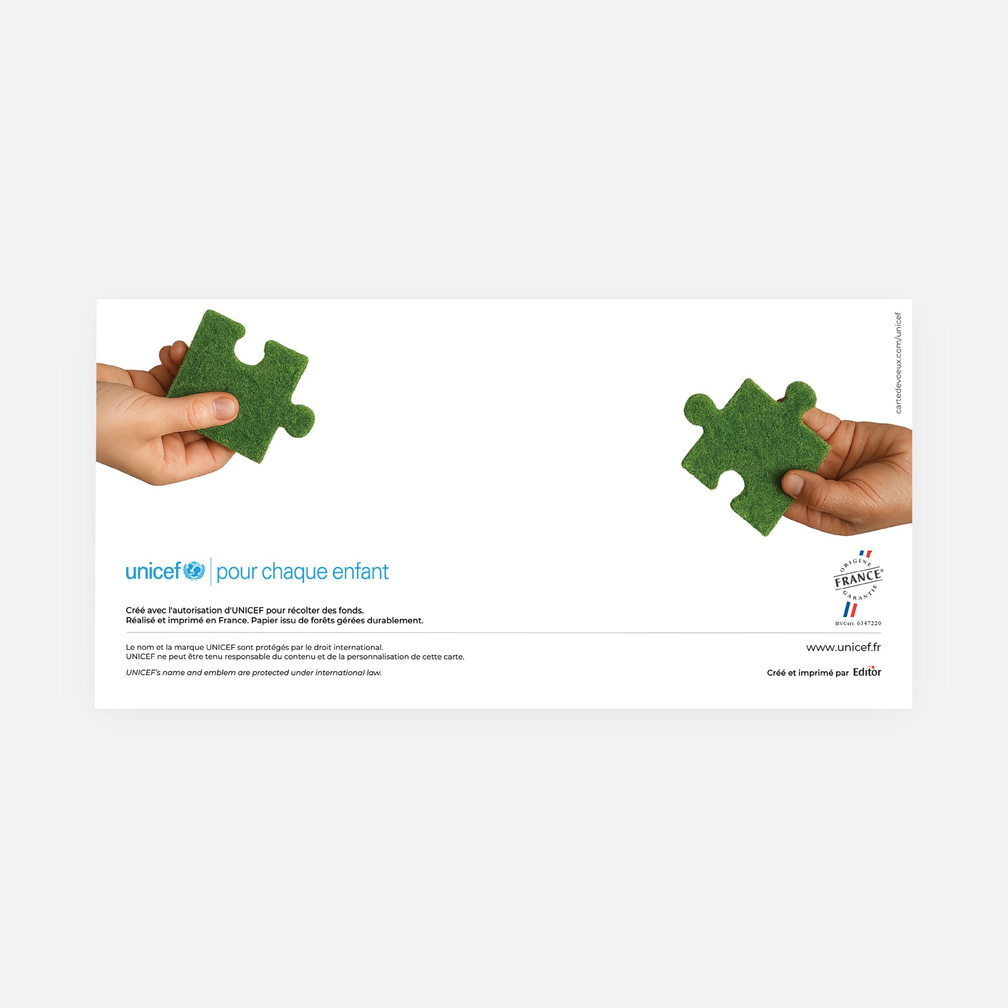 Ensemble, créons demain | Vœux professionnels • Carte de voeux • Rectangle double photo N° 3
