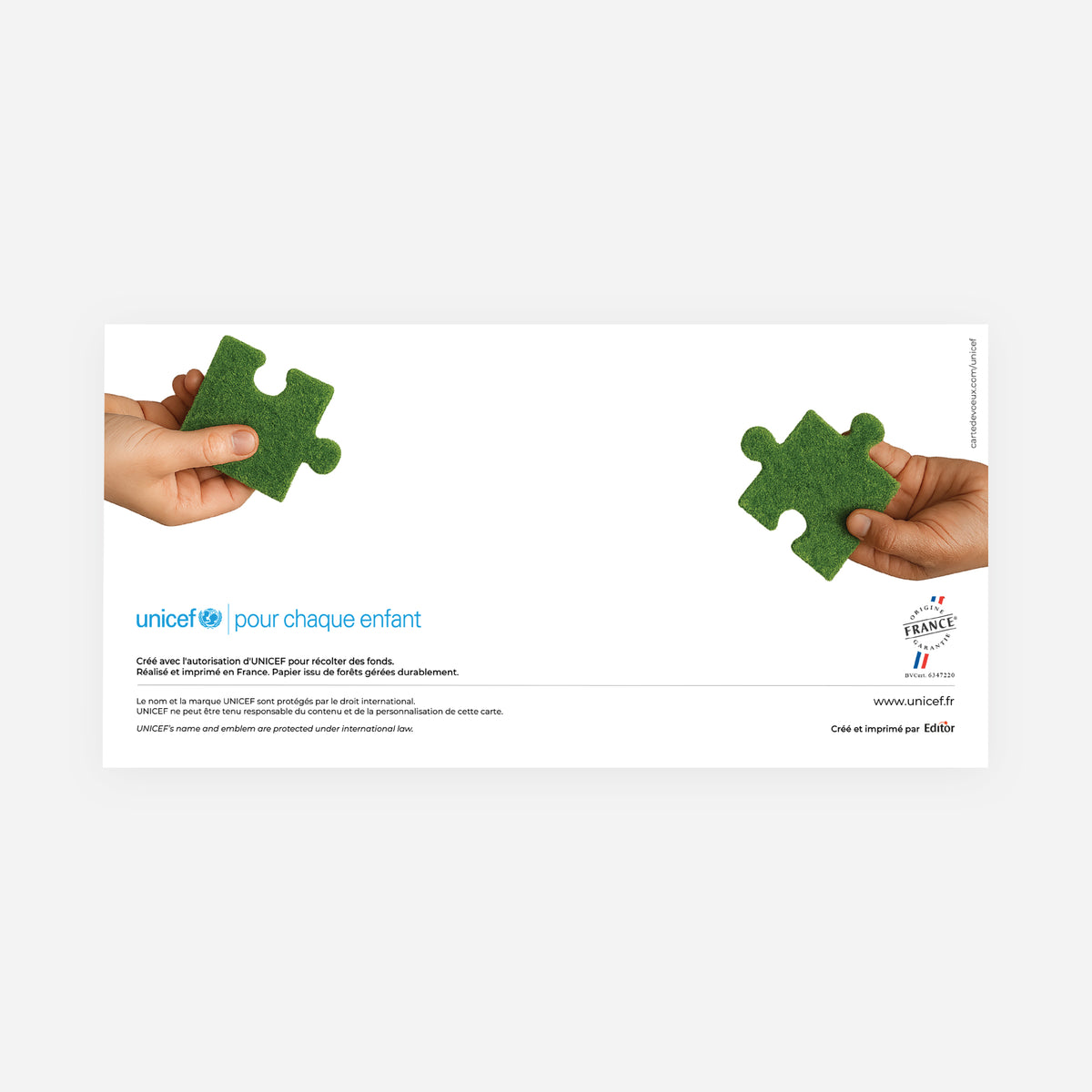 Ensemble, créons demain | Vœux professionnels • Carte de voeux • Rectangle double photo N° 3