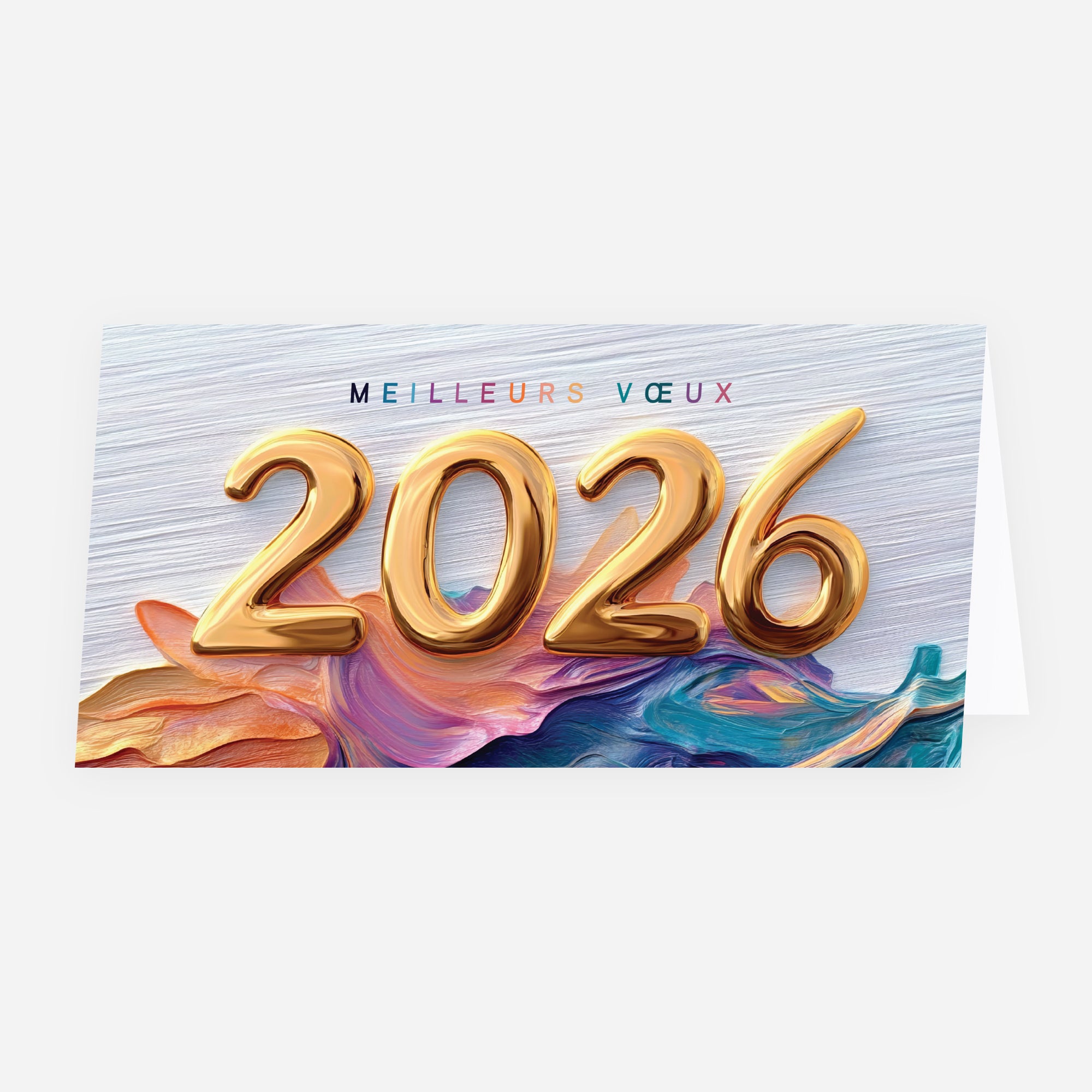 Palette de vœux 2026 | Vœux professionnels • Carte de voeux • Rectangle double photo N° 1