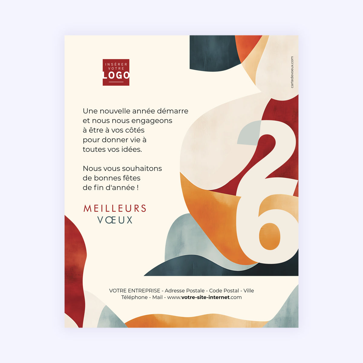 Abstraction colorée | Vœux professionnels • Carte virtuelle • eCard Image photo N° 1