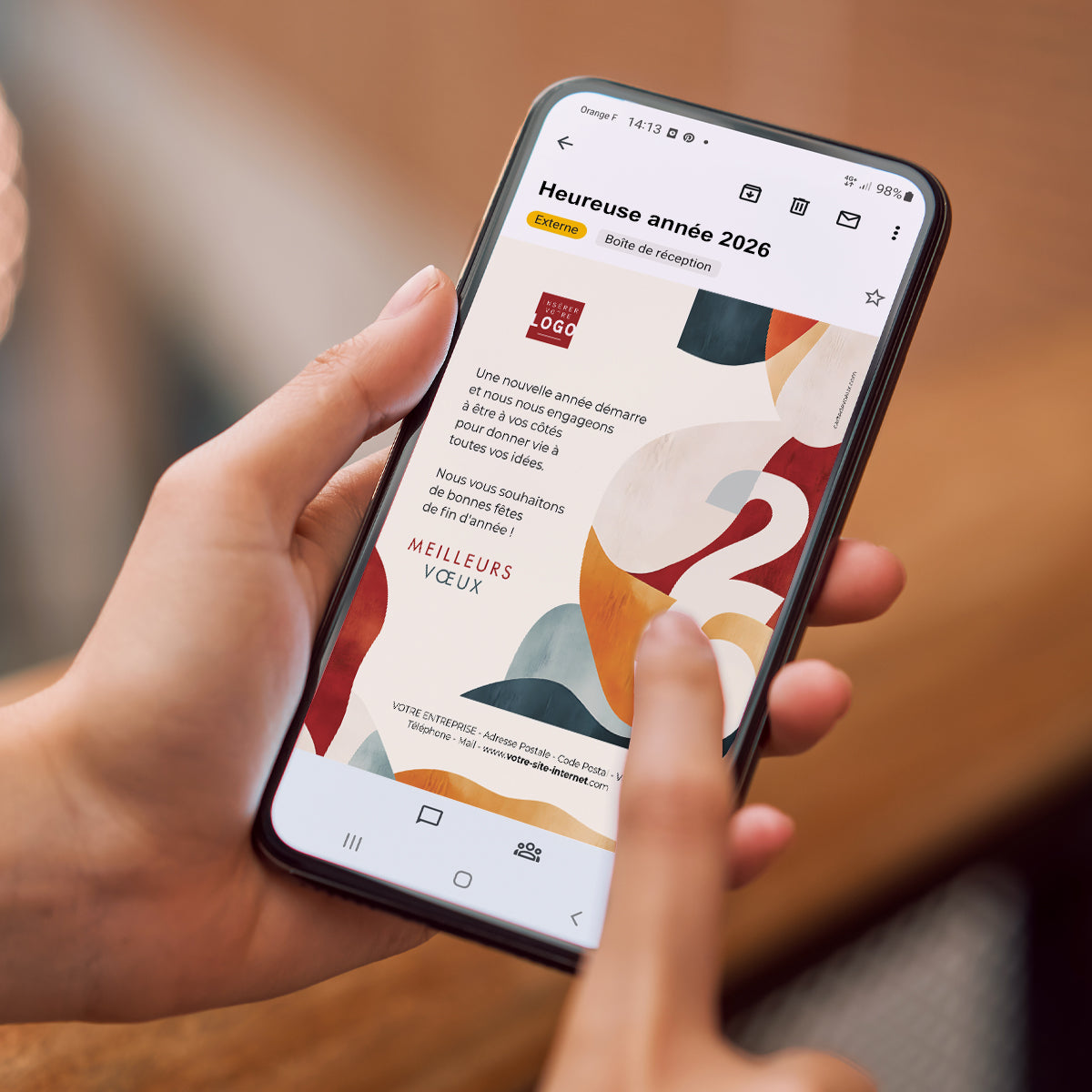 Abstraction colorée | Vœux professionnels • Carte virtuelle • eCard Image photo N° 2