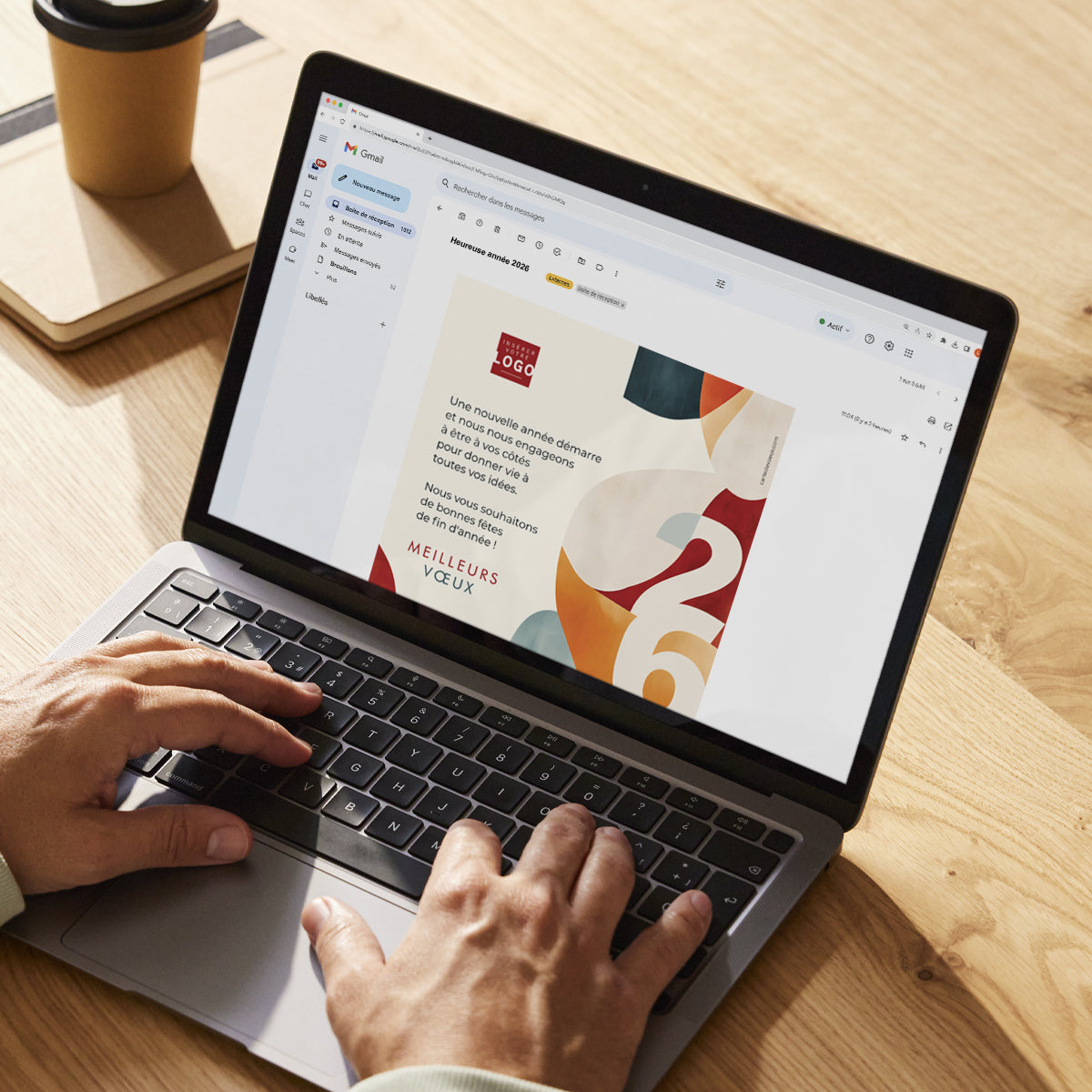 Abstraction colorée | Vœux professionnels • Carte virtuelle • eCard Image photo N° 3