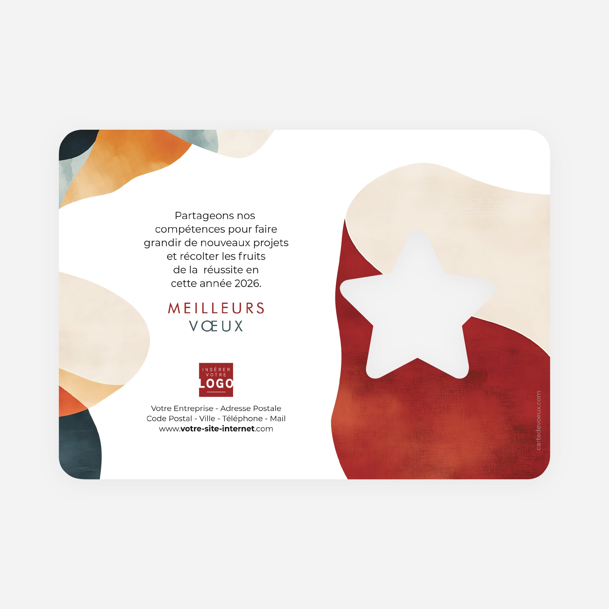 Abstraction colorée | Vœux professionnels • Carte de voeux • Horizontal étoile photo N° 2