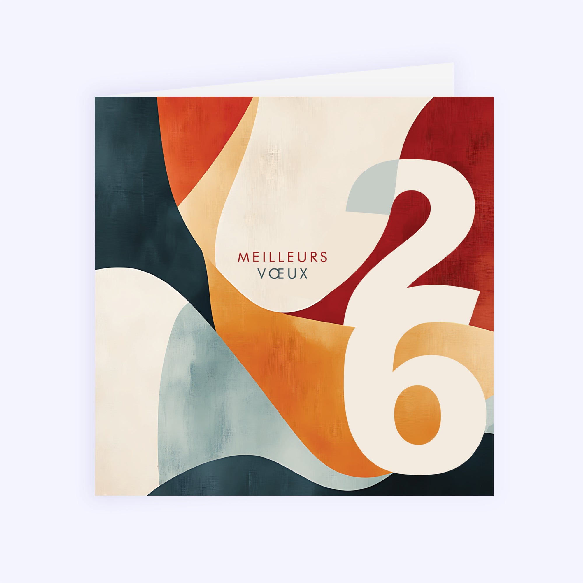 Abstraction colorée | Vœux professionnels • Carte de voeux • Carré double photo N° 1