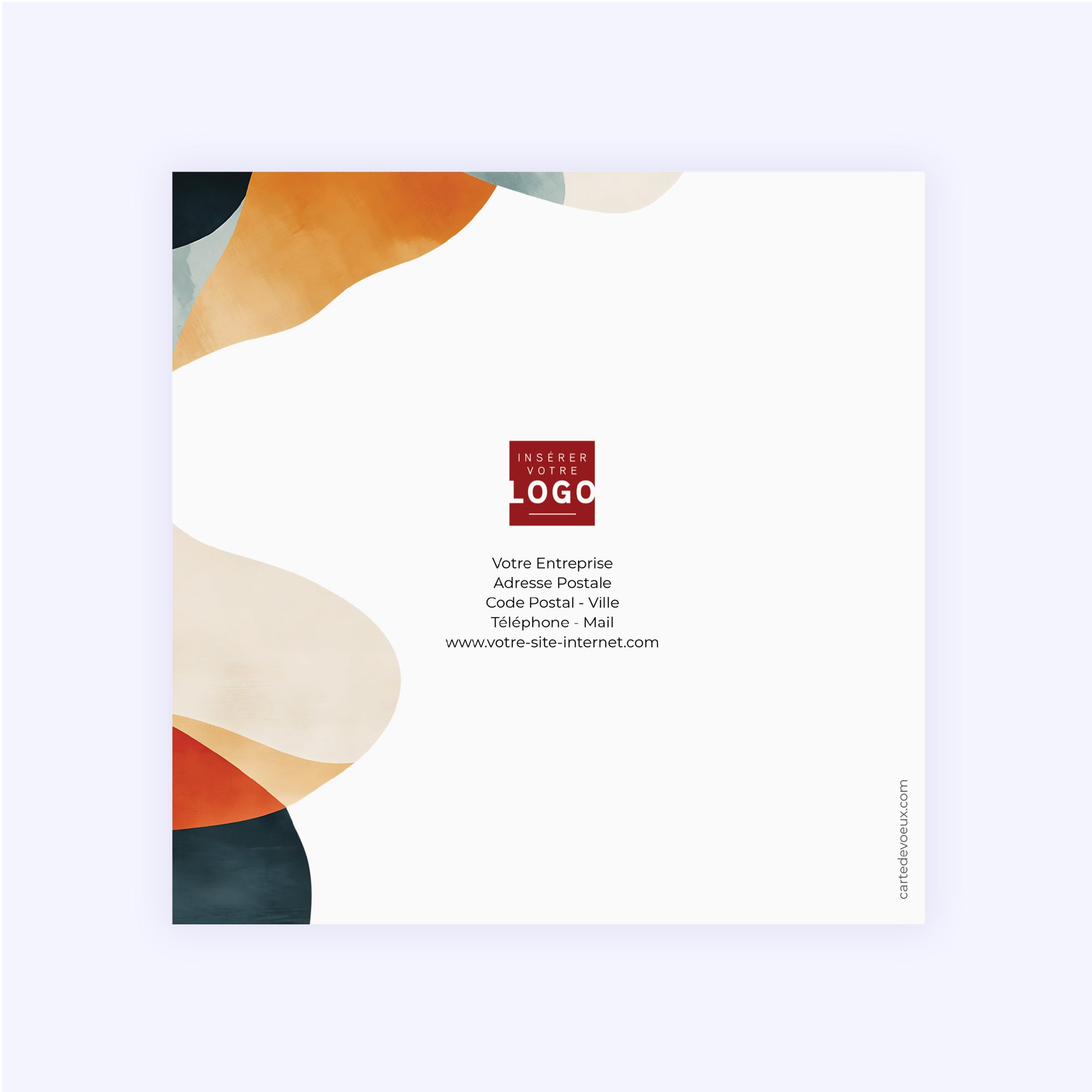 Abstraction colorée | Vœux professionnels • Carte de voeux • Carré double photo N° 3