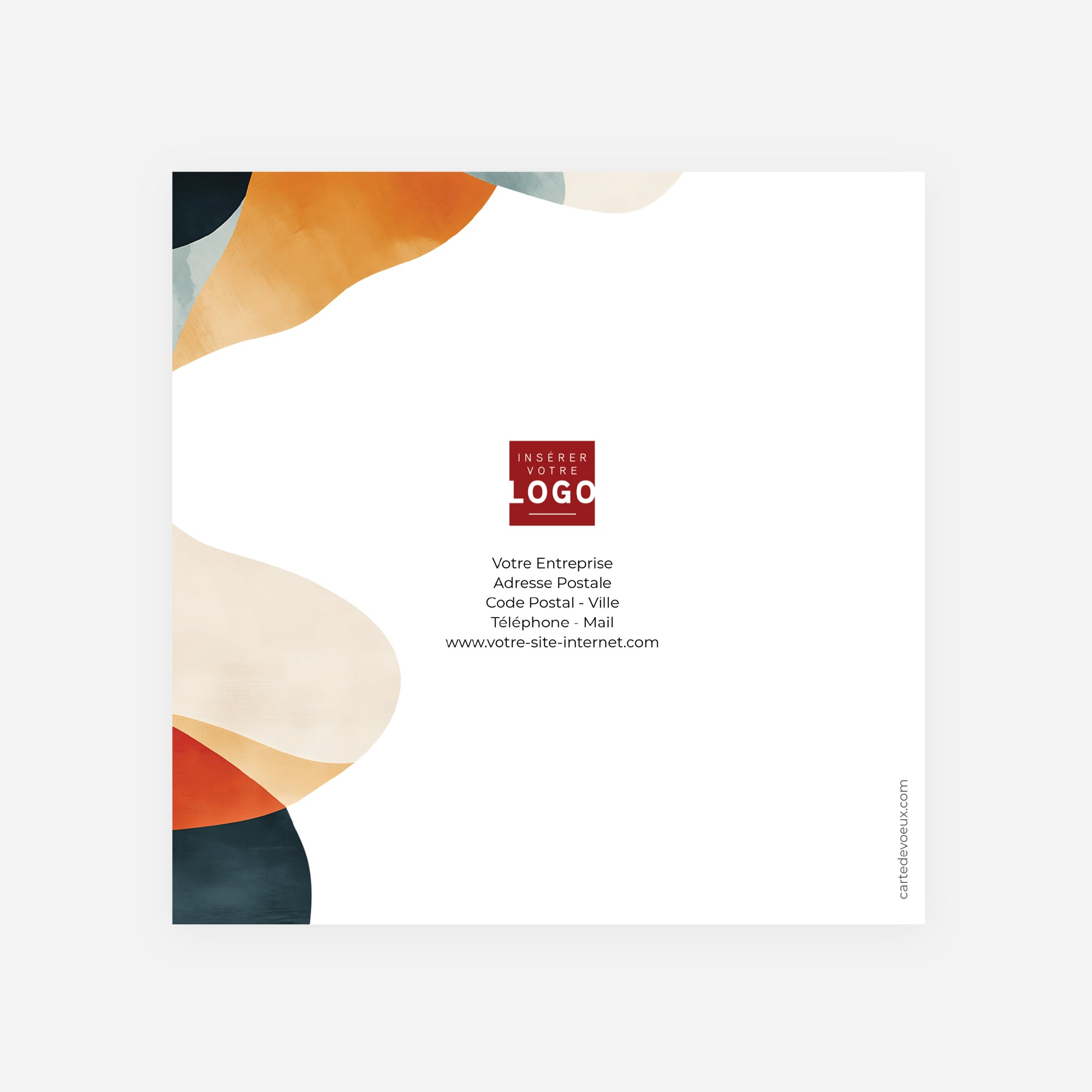 Abstraction colorée | Vœux professionnels • Carte de voeux • Carré double photo N° 3