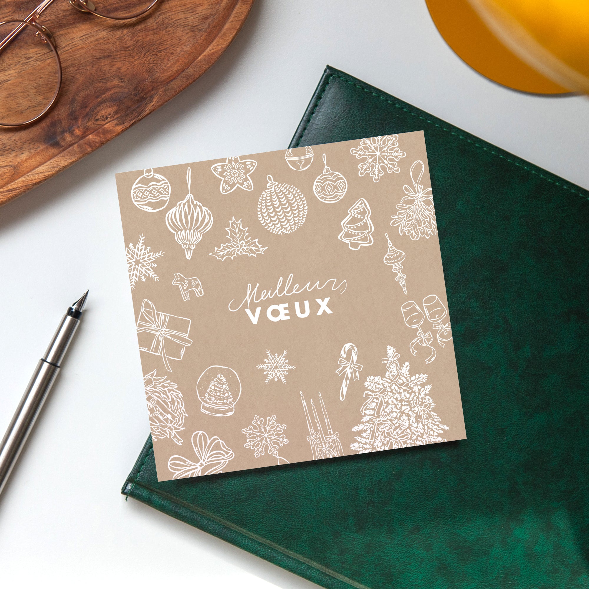 L’enchantement de Noël | Vœux professionnels • Carte de voeux • Carré photo N° 4