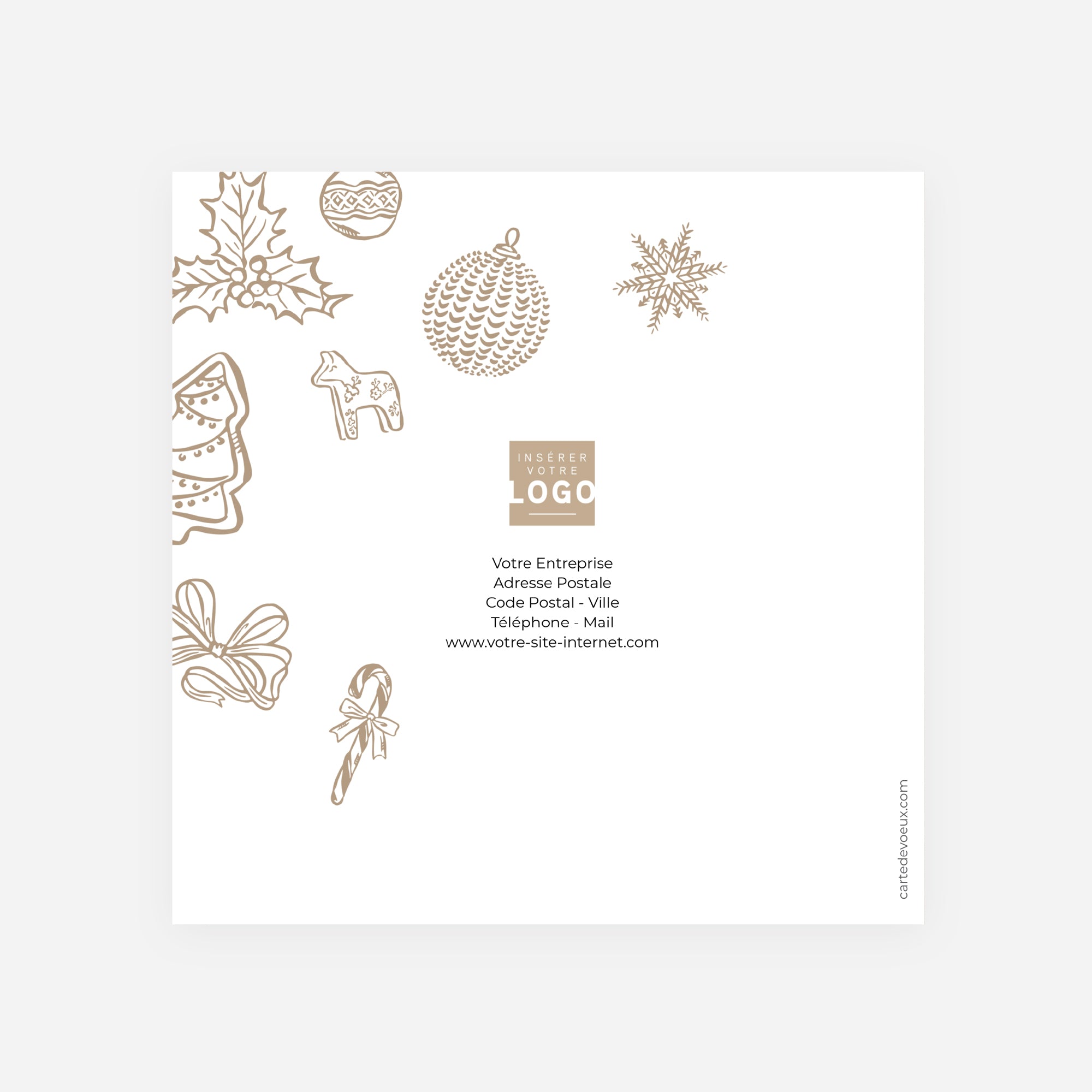 L’enchantement de Noël | Vœux professionnels • Carte de voeux • Carré double photo N° 3