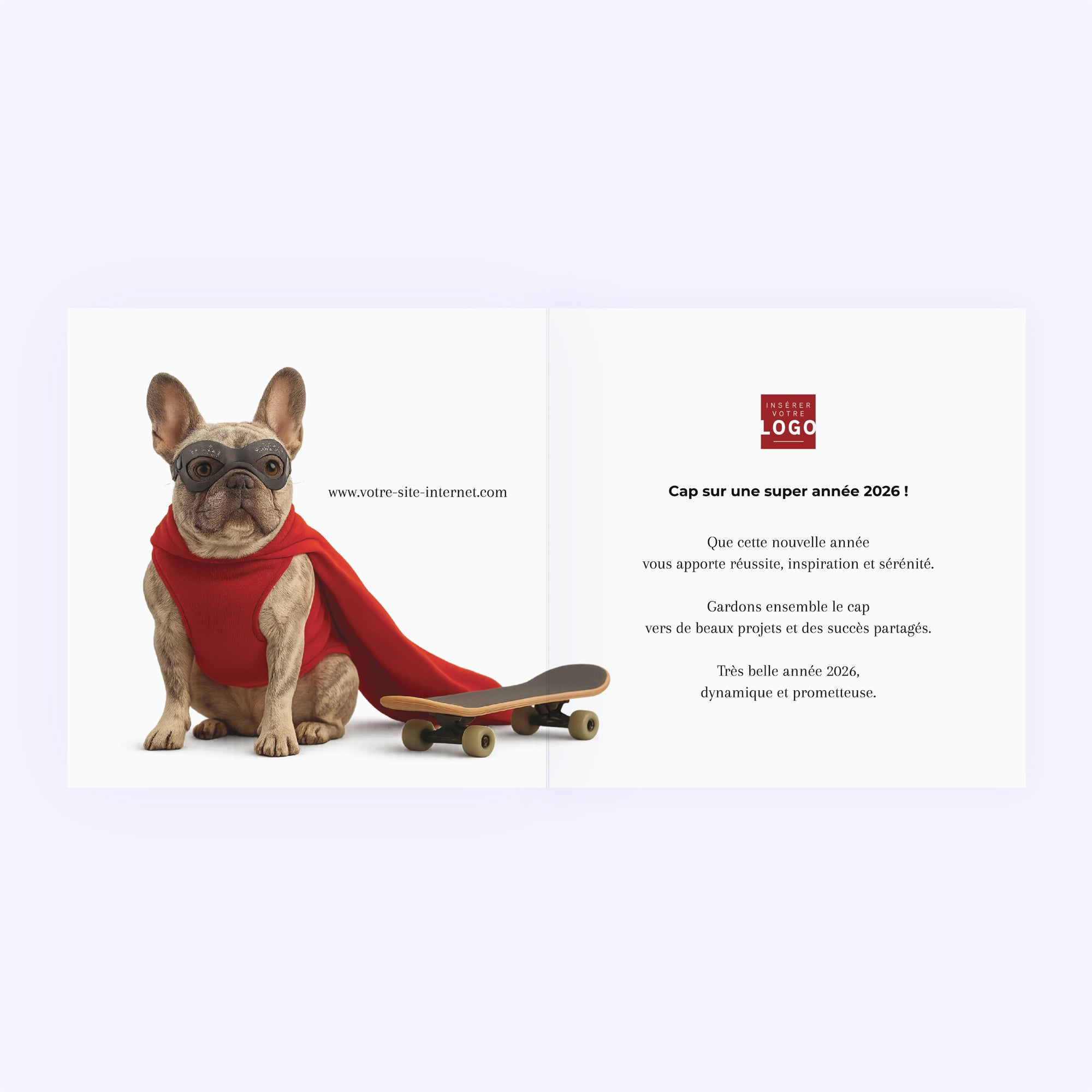 Cap sur demain | Vœux professionnels • Carte de voeux • Carré double photo N° 2