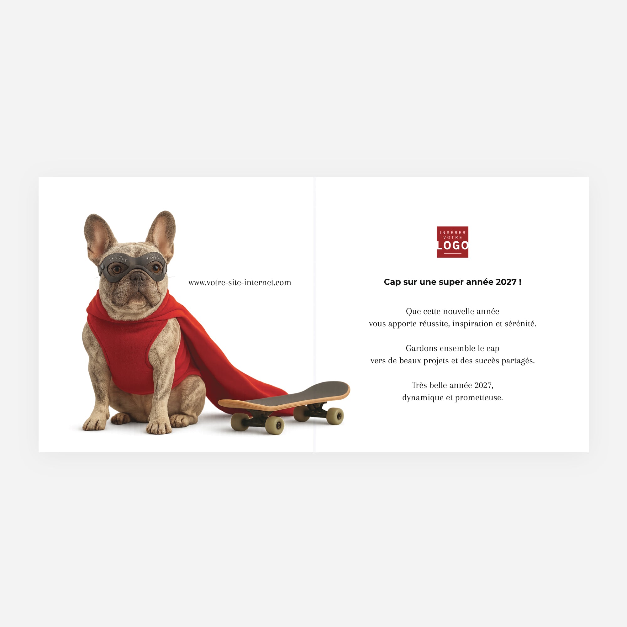 Cap sur demain | Vœux professionnels • Carte de voeux • Carré double photo N° 2