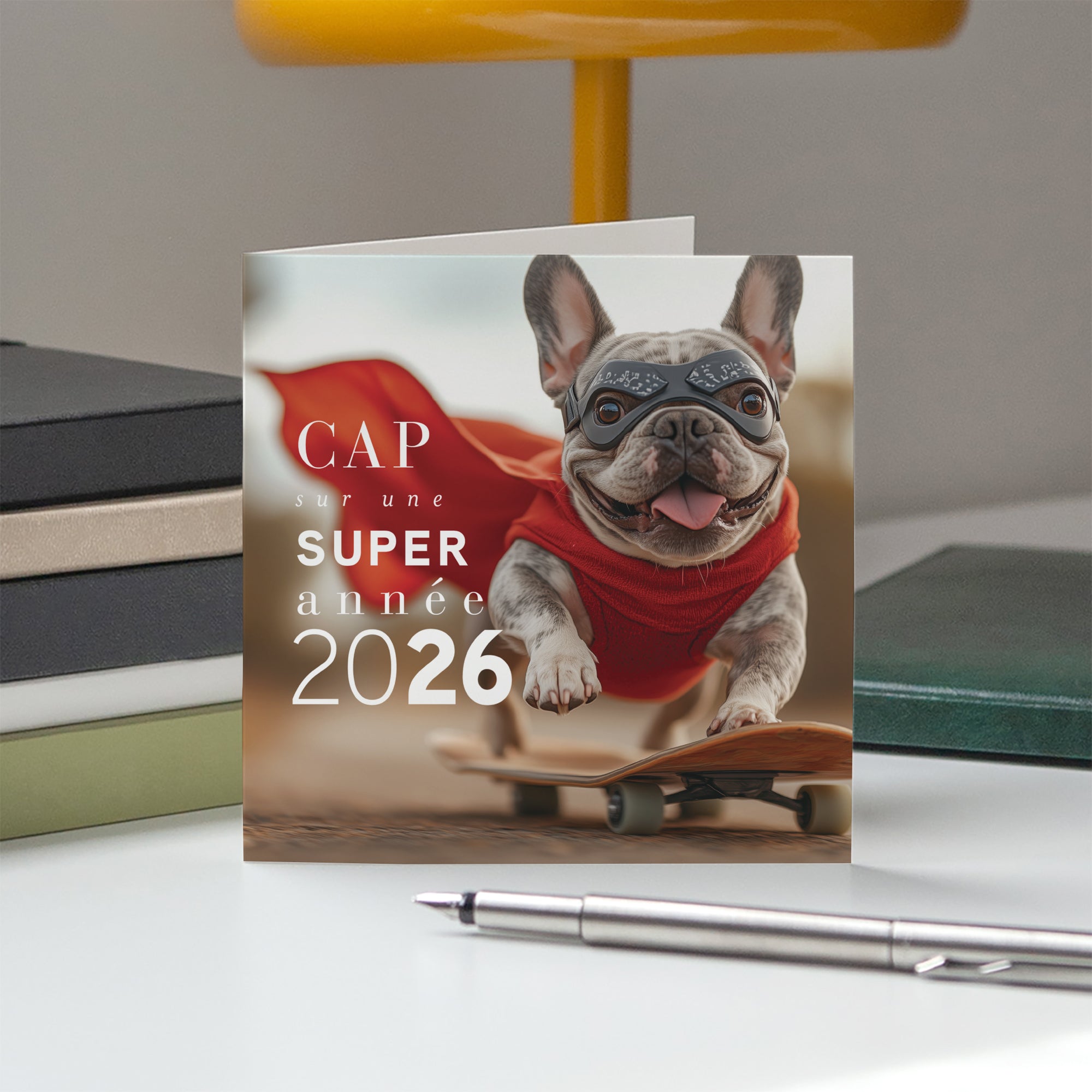 Cap sur demain | Vœux professionnels • Carte de voeux • Carré double photo N° 5