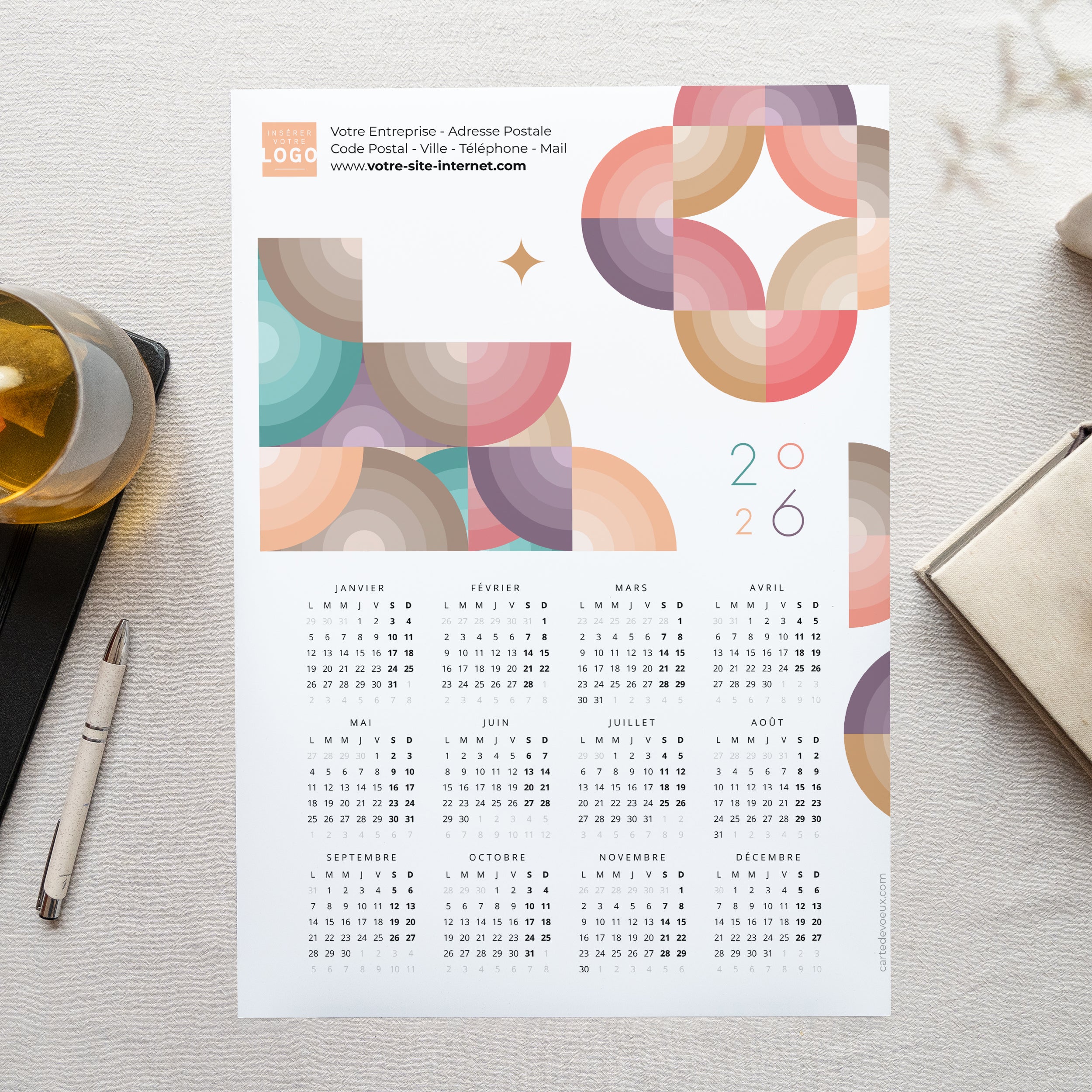 Twist de Noël | Vœux professionnels • Calendrier professionnel • A3 photo N° 1