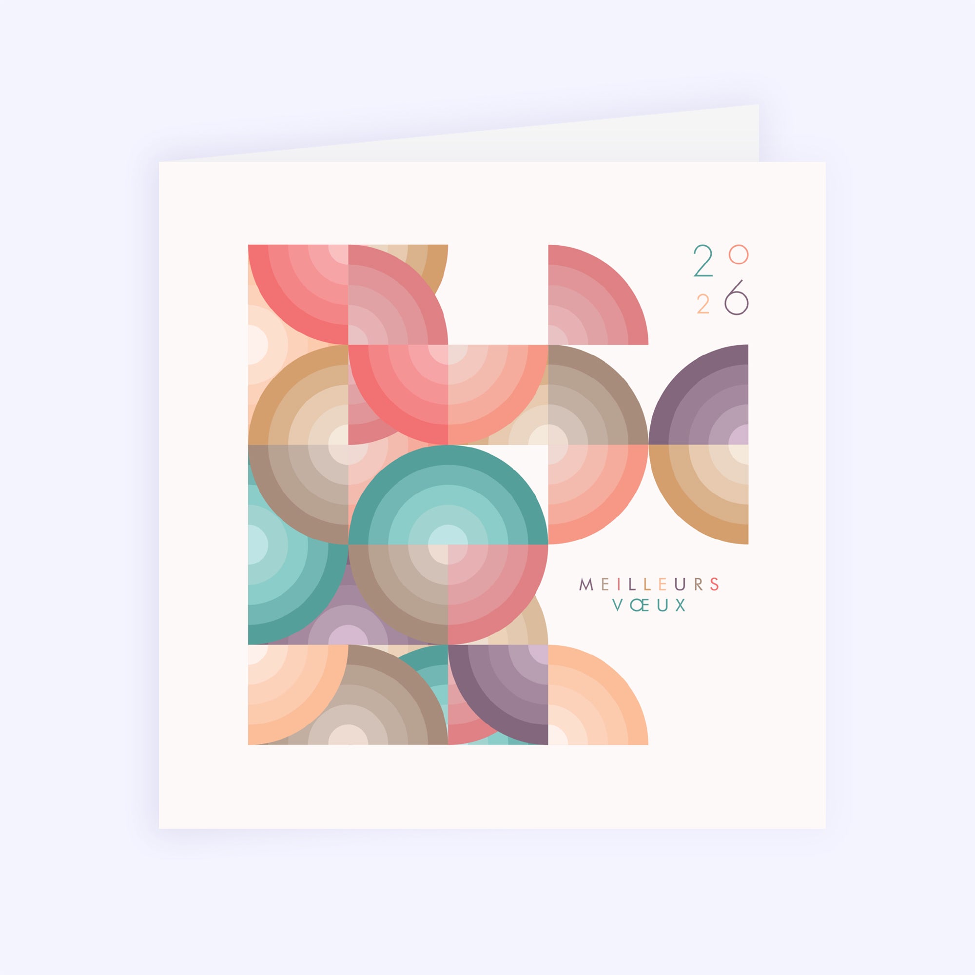 Twist de Noël | Vœux professionnels • Carte de voeux • Carré double photo N° 1