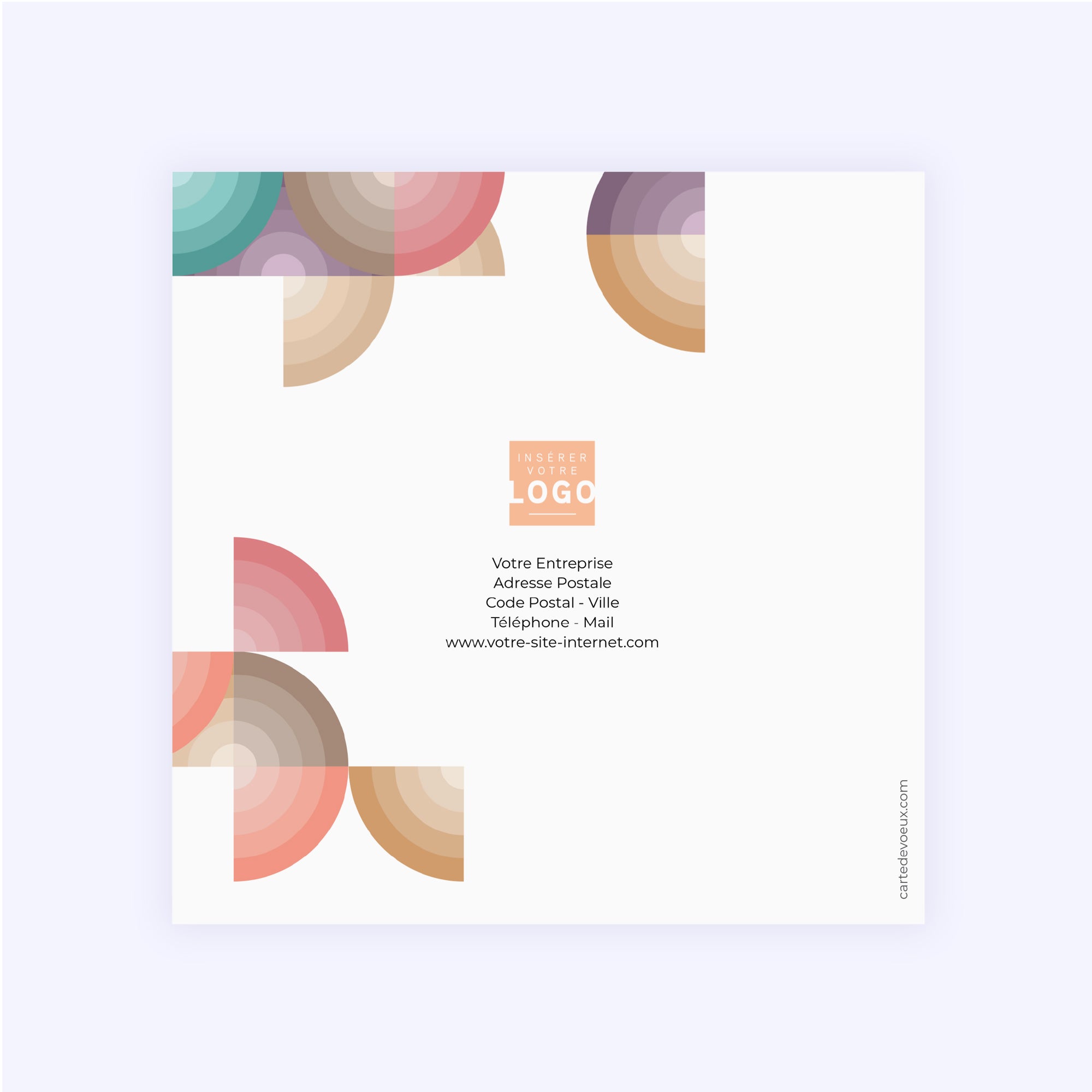 Twist de Noël | Vœux professionnels • Carte de voeux • Carré double photo N° 3