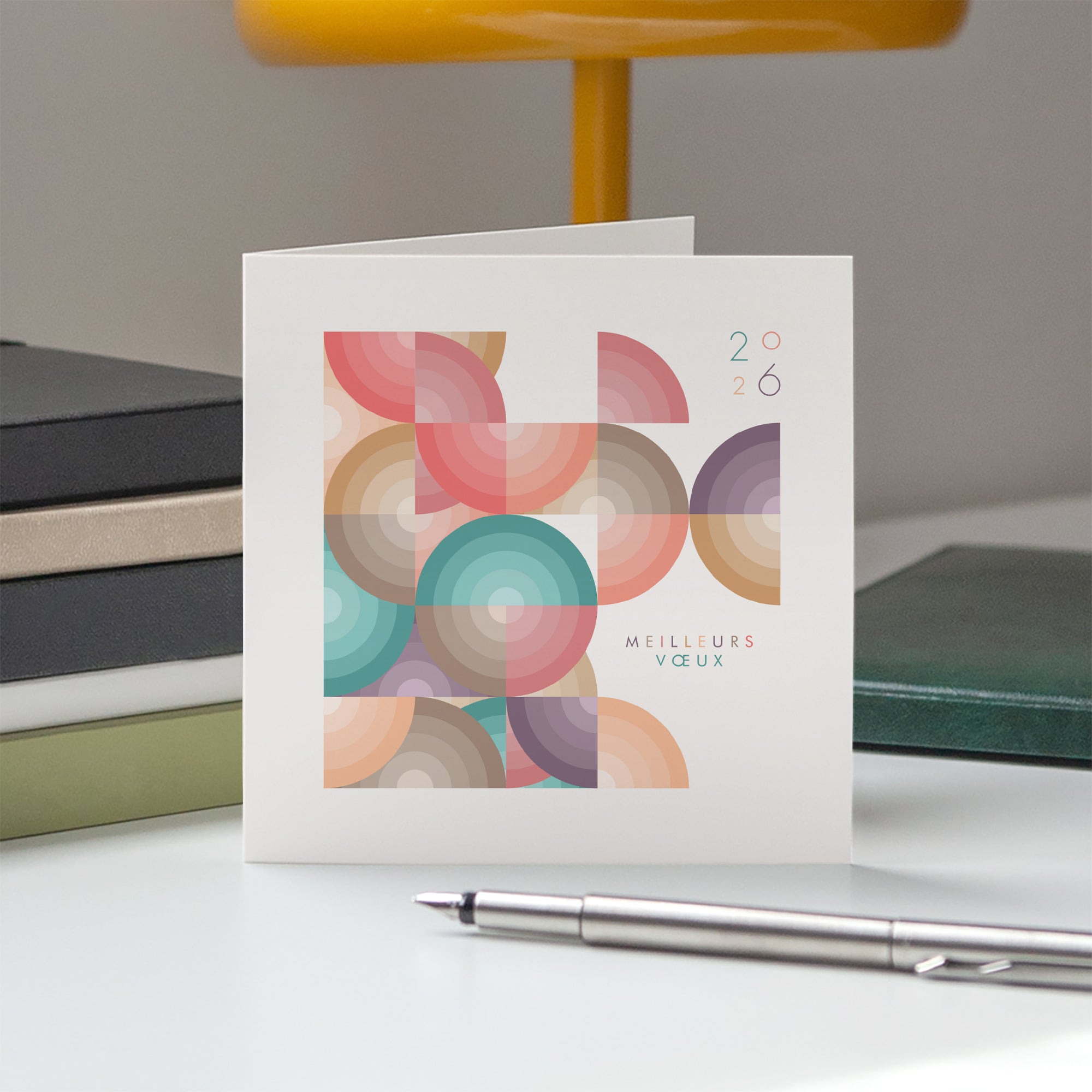 Twist de Noël | Vœux professionnels • Carte de voeux • Carré double photo N° 5