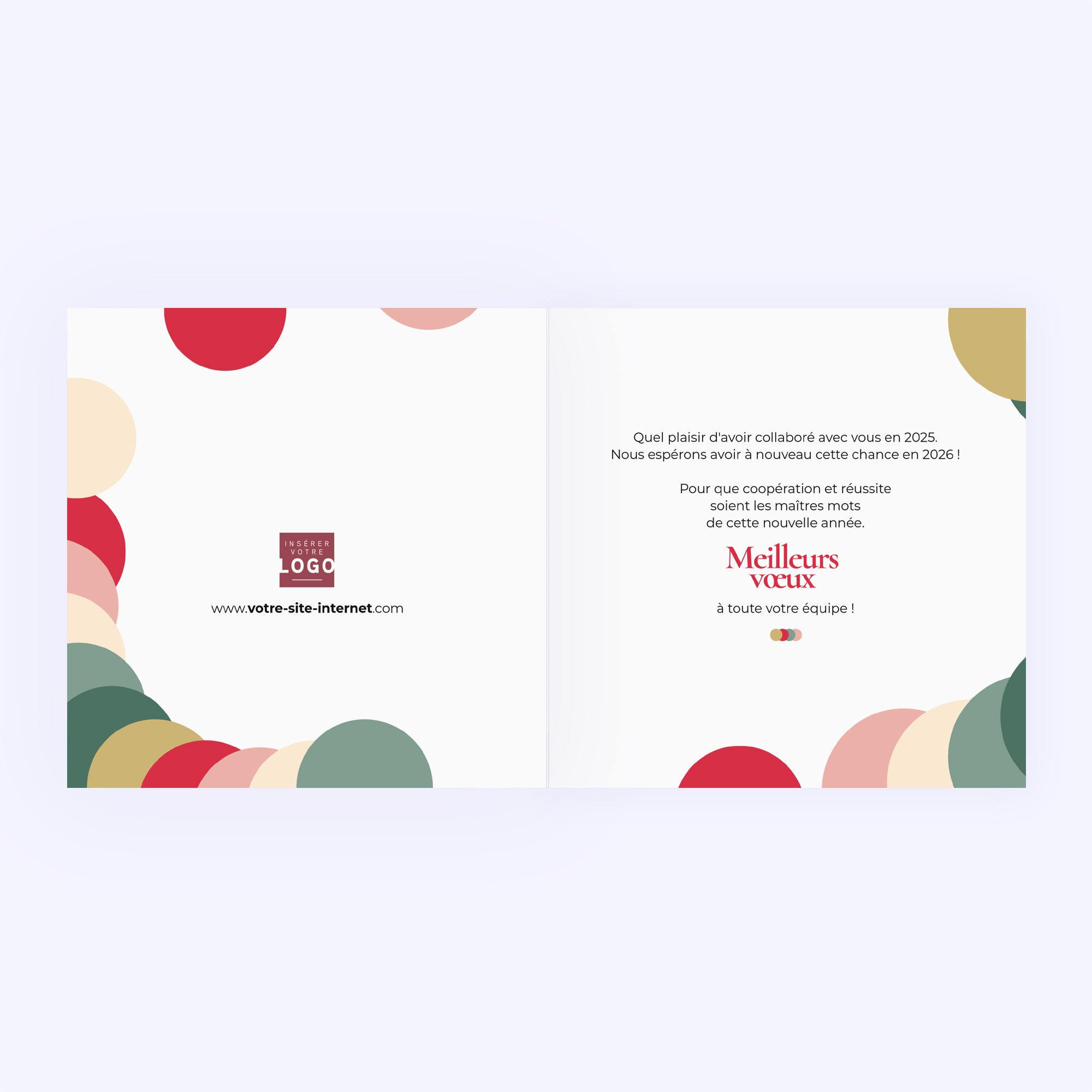 Colorloop | Vœux professionnels • Carte de voeux • Carré double photo N° 2
